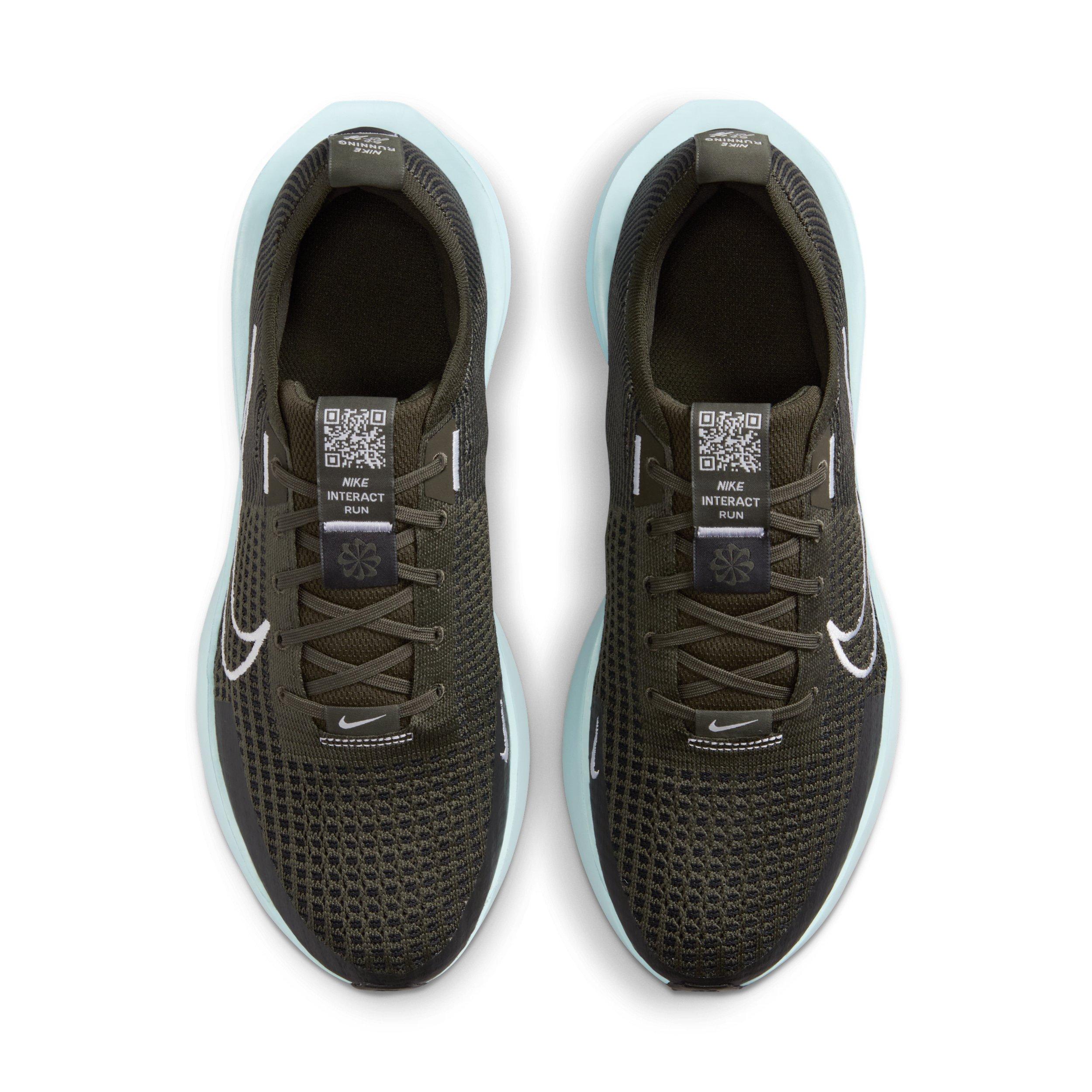 Nike Interact Run "Sequoia/Black/Glacier Blue/White" Men's Running Shoe - SEQUOIA/BLACK/BLUE/WHITE Thumbnail View 4