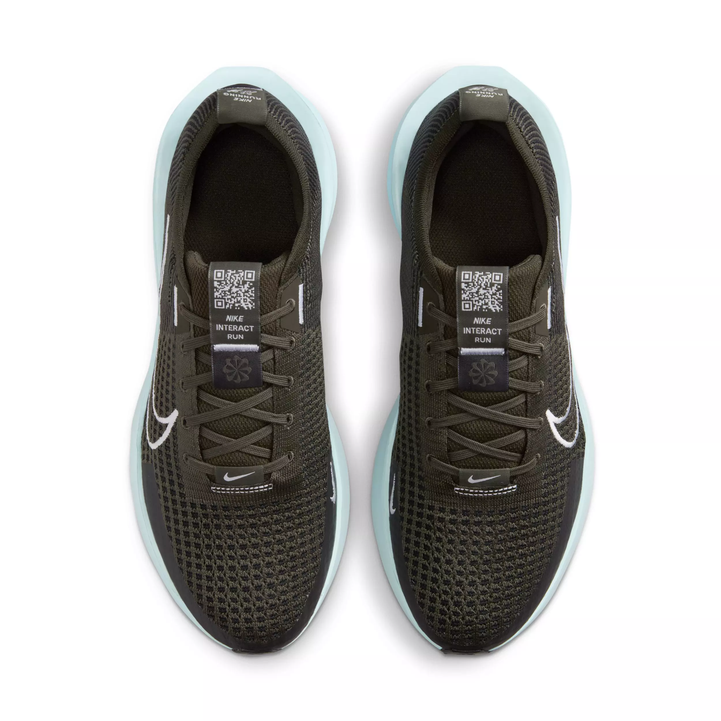 Nike Interact Run "Sequoia/Black/Glacier Blue/White" Men's Running Shoe - SEQUOIA/BLACK/BLUE/WHITE