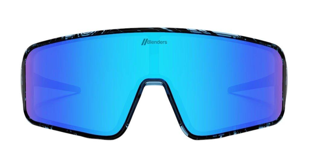 Blenders Youth Eclipse Small Blue Print Sunglasses - BLUE