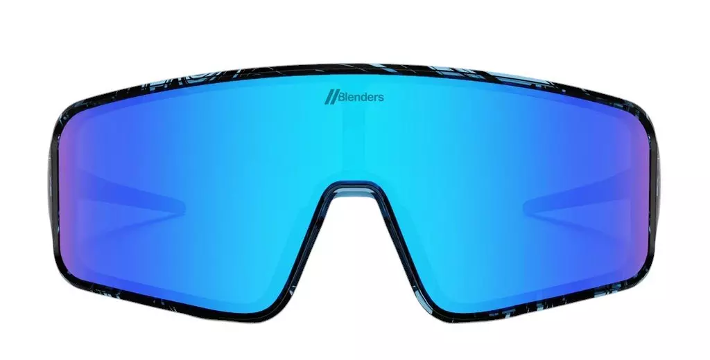 Blenders Youth Eclipse Small Blue Print Sunglasses - BLUE