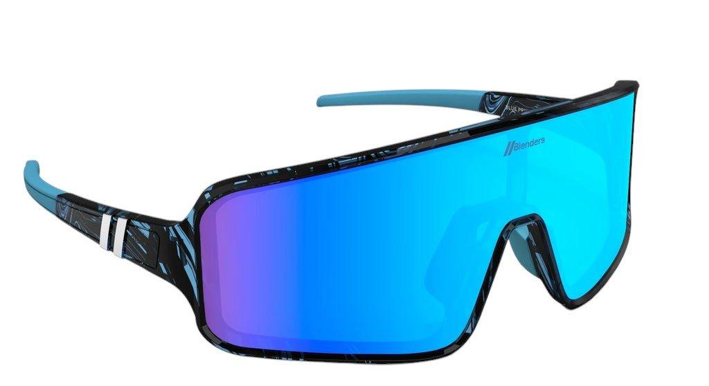 Blenders Youth Eclipse Small Blue Print Sunglasses - BLUE