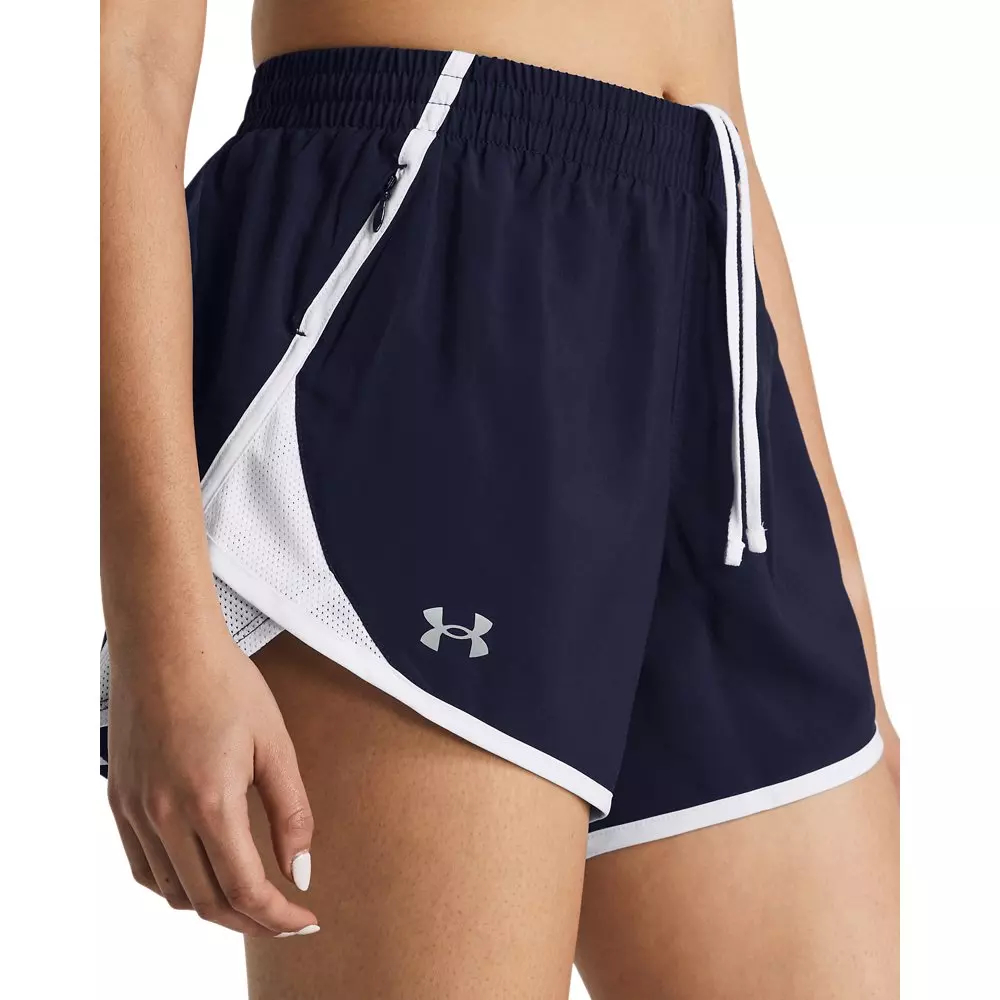 Under Armour Women's Fly-By 3" Shorts -Navy/White - NAVY/WHITE