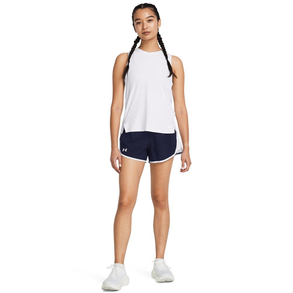 Under Armour Women's Fly-By 3" Shorts - Navy/White - NAVY/WHITE Thumbnail View 4