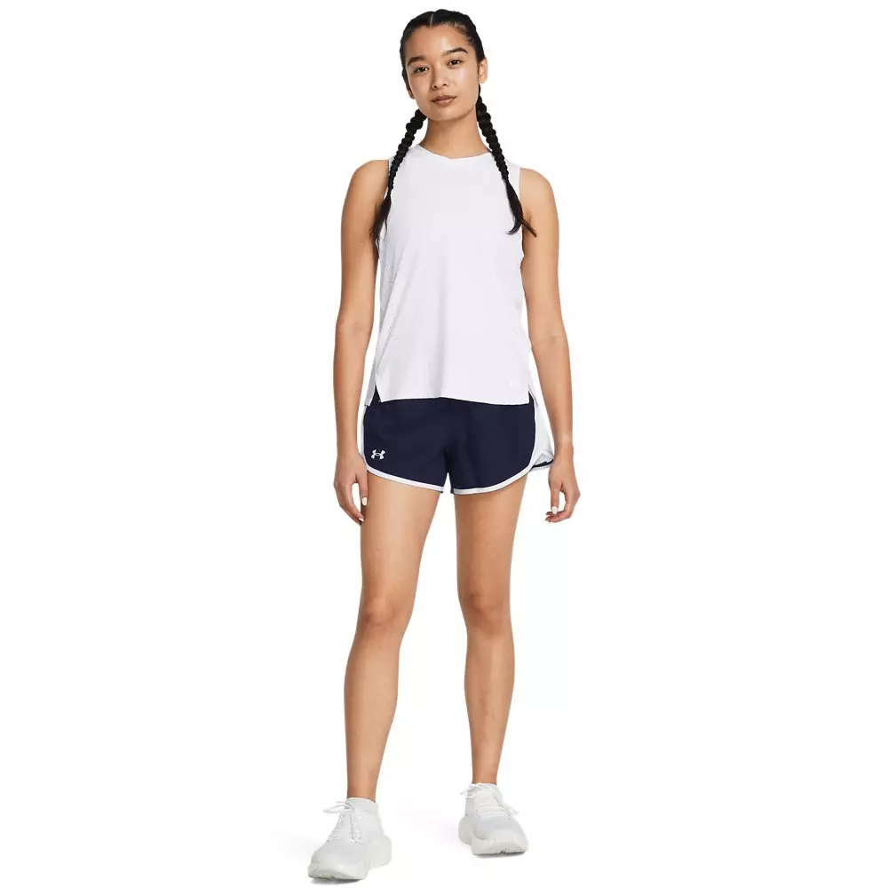 Under Armour Women's Fly-By 3" Shorts -Navy/White - NAVY/WHITE