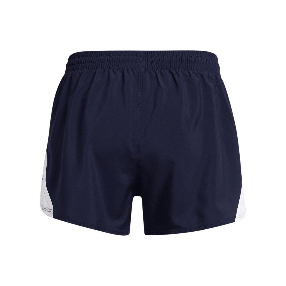 Under Armour Women's Fly-By 3" Shorts - Navy/White - NAVY/WHITE Thumbnail View 6