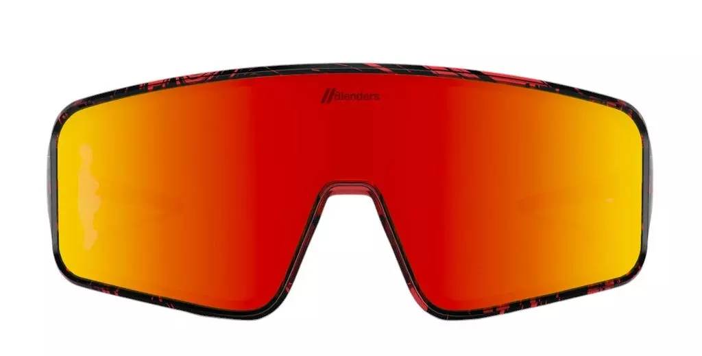Blenders Youth Eclipse Small Red Print Sunglasses - RED