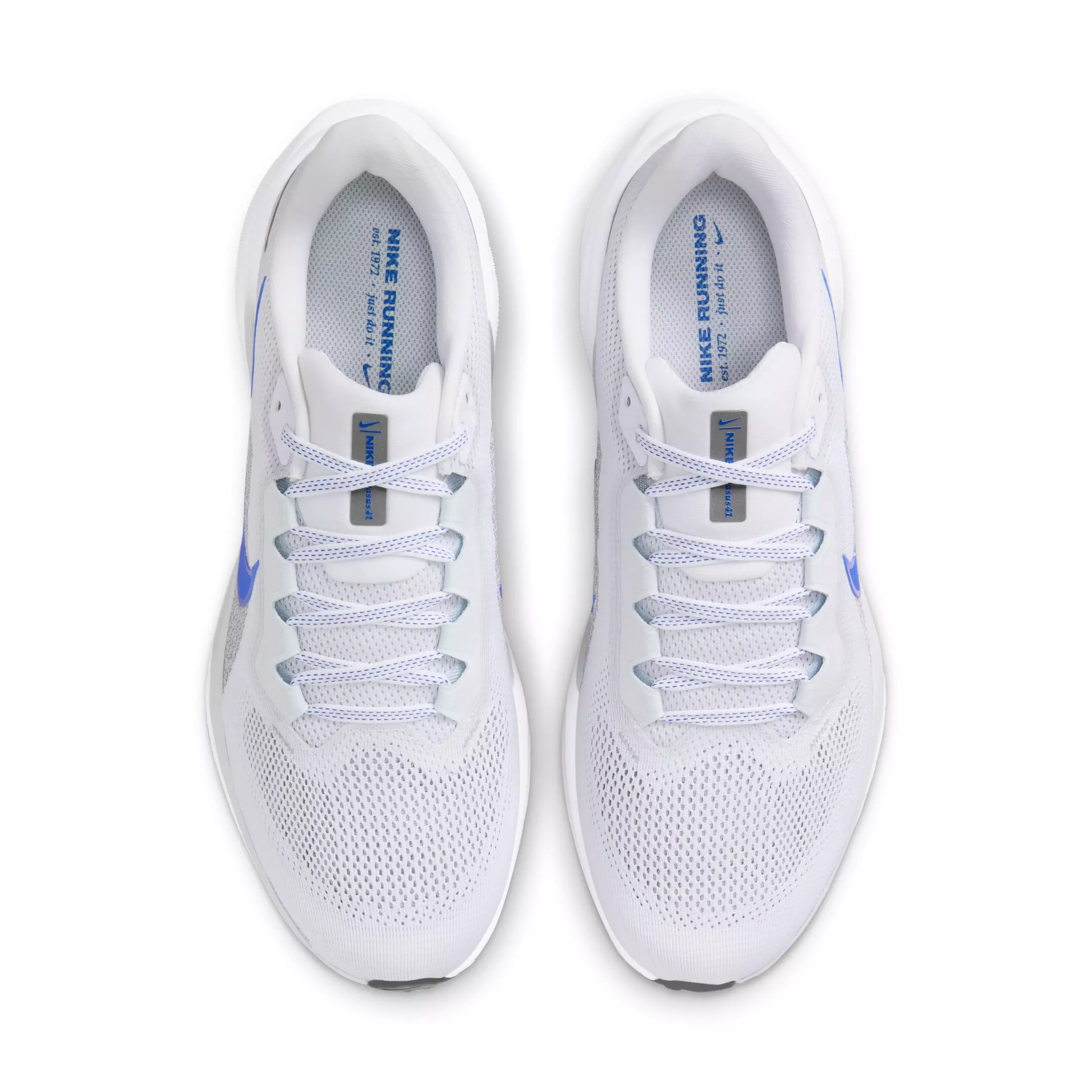 Nike Pegasus 41 "White/Wolf Grey/Pure Platinum/Racer Blue" Men's Running Shoe - WHITE/GREY/PLATINUM/BLUE