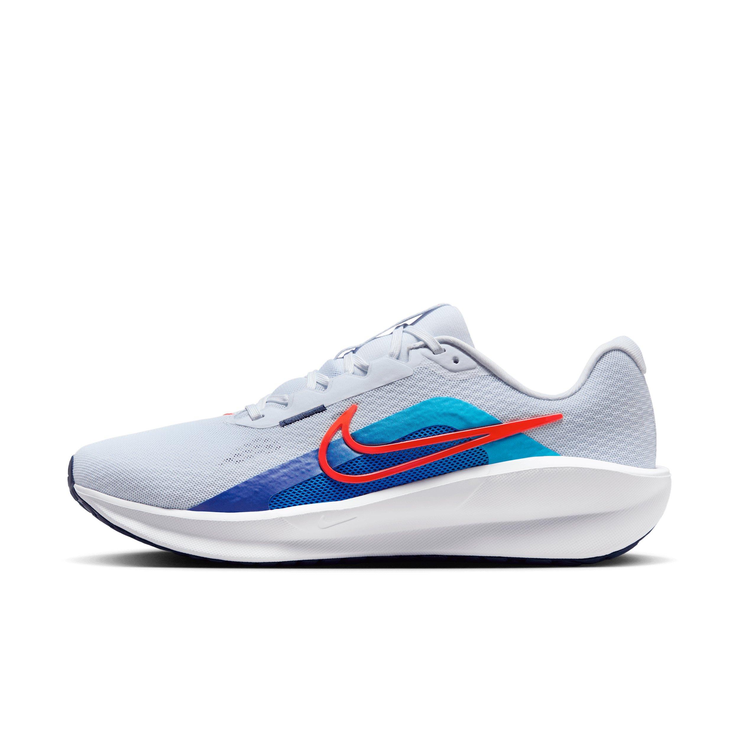 Nike Downshifter 13 "Football Grey/Deep Night/Blue Lightning/Bright Crimson" Men's Running Shoe - GREY/NIGHT/BLUE/CRIMSON Thumbnail View 2