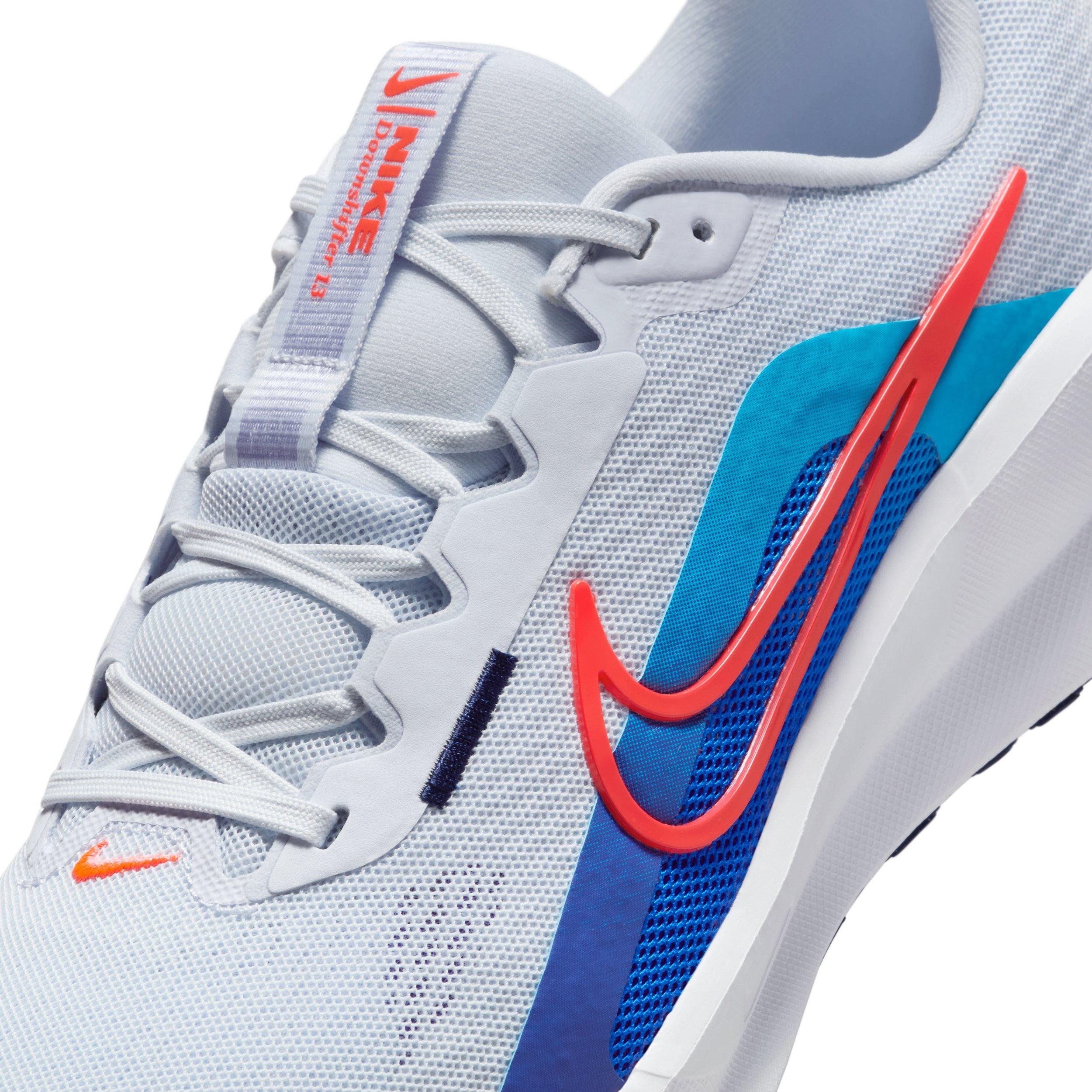 Nike Downshifter 13 "Football Grey/Deep Night/Blue Lightning/Bright Crimson" Men's Running Shoe - GREY/NIGHT/BLUE/CRIMSON Thumbnail View 7