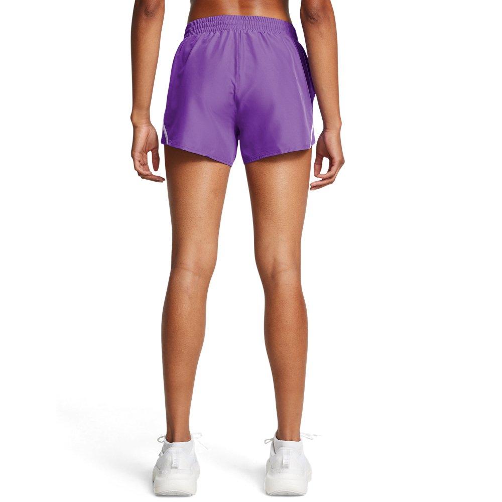 Under Armour Women's Fly-By 3" Shorts -Purple - PURPLE Thumbnail View 2