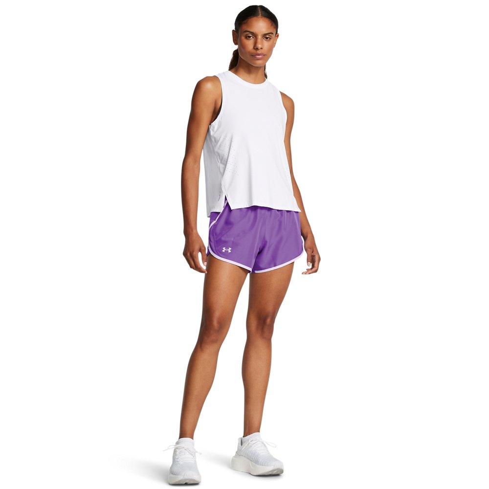 Under Armour Women's Fly-By 3" Shorts -Purple - PURPLE Thumbnail View 4