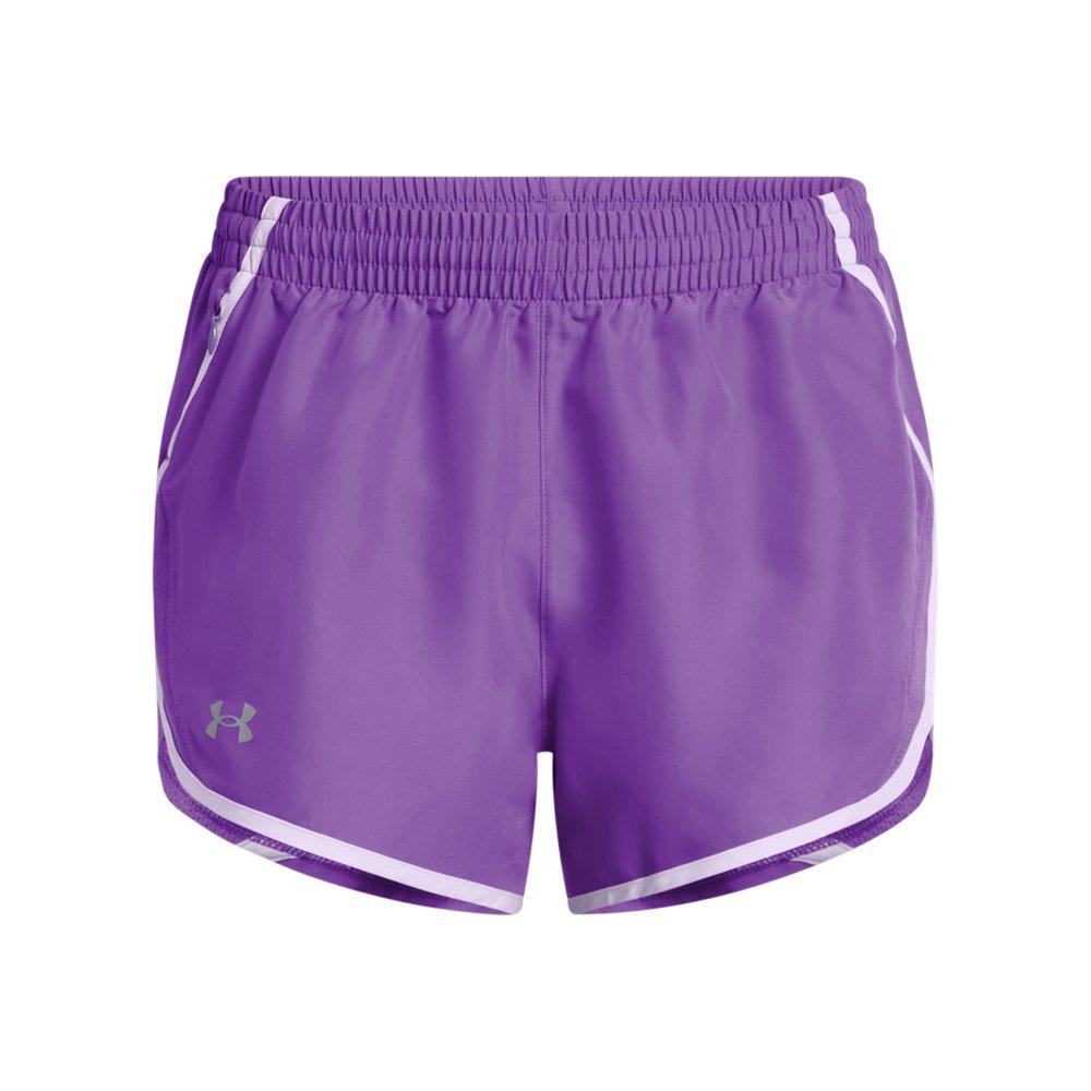 Under Armour Women's Fly-By 3" Shorts -Purple - PURPLE Thumbnail View 5