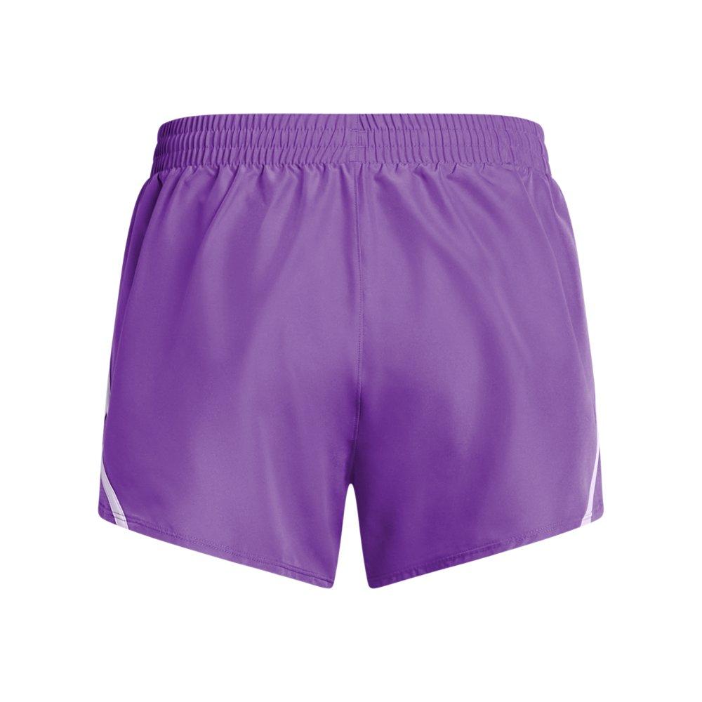 Under Armour Women's Fly-By 3" Shorts -Purple - PURPLE Thumbnail View 6