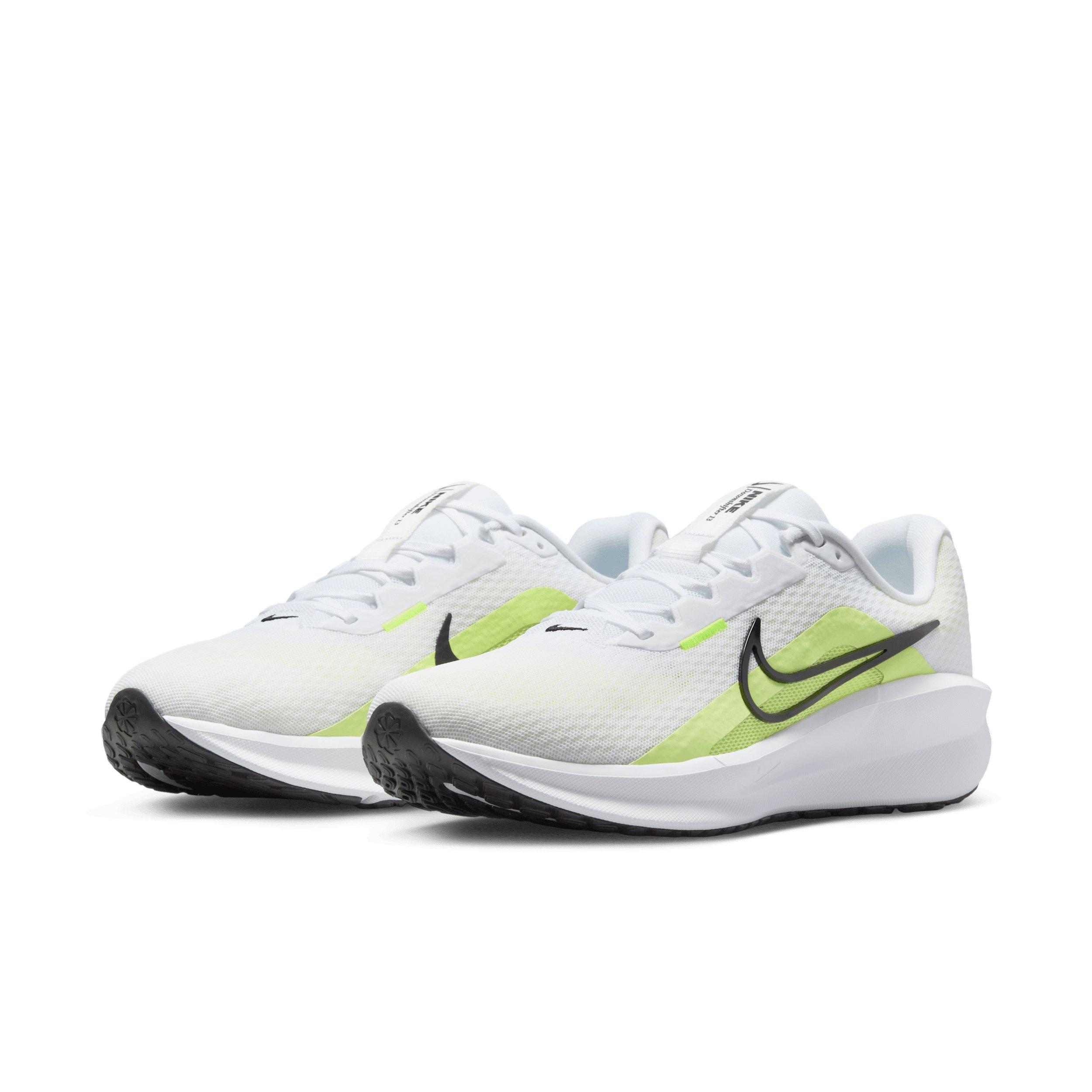 Nike Downshifter 13 "White/Light Lemon Twist/Volt/Black" Men's Running Shoe - WHITE/LEMON/VOLT/BLACK Thumbnail View 3