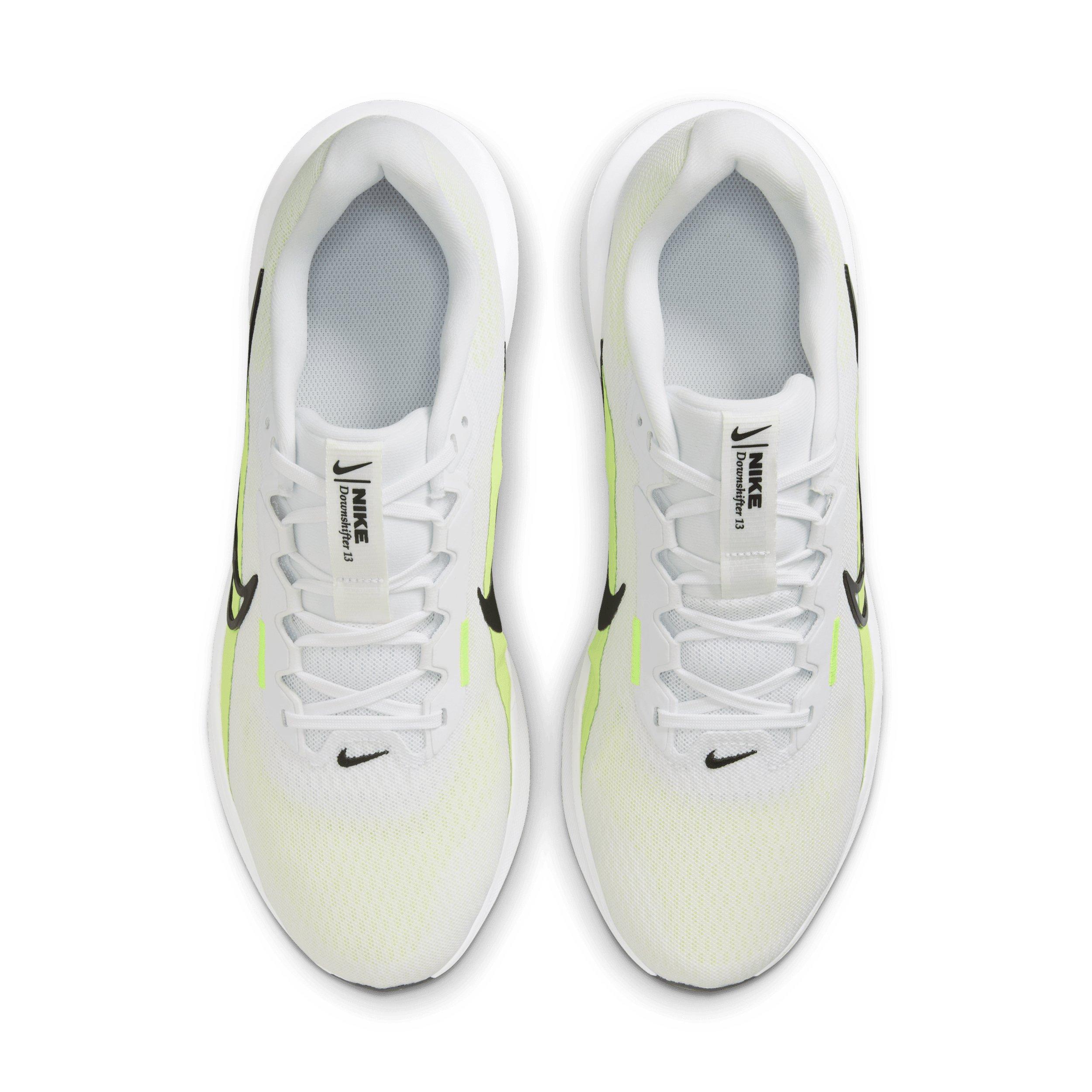 Nike Downshifter 13 "White/Light Lemon Twist/Volt/Black" Men's Running Shoe - WHITE/LEMON/VOLT/BLACK Thumbnail View 4