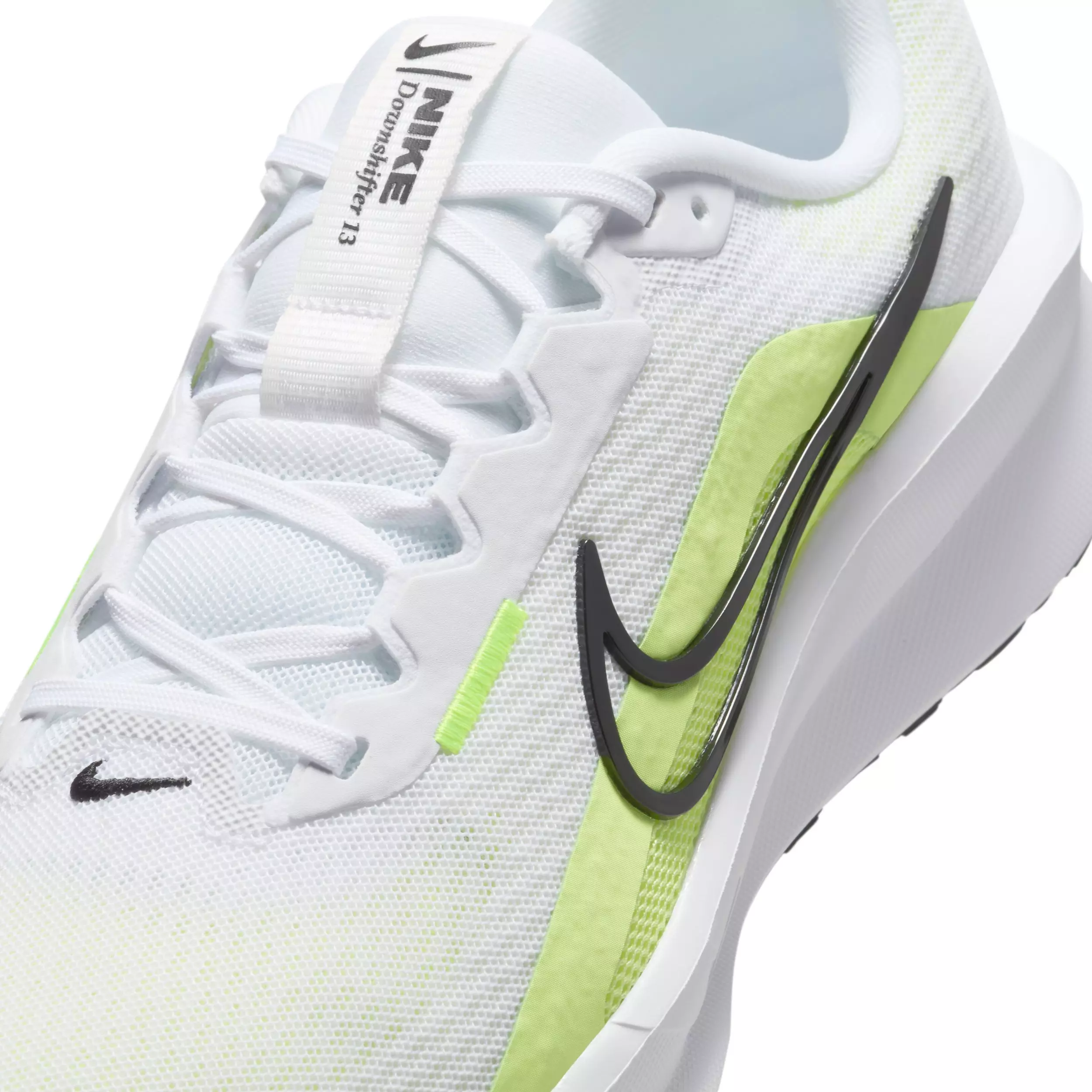 Nike Downshifter 13 "White/Light Lemon Twist/Volt/Black" Men's Running Shoe - WHITE/LEMON/VOLT/BLACK