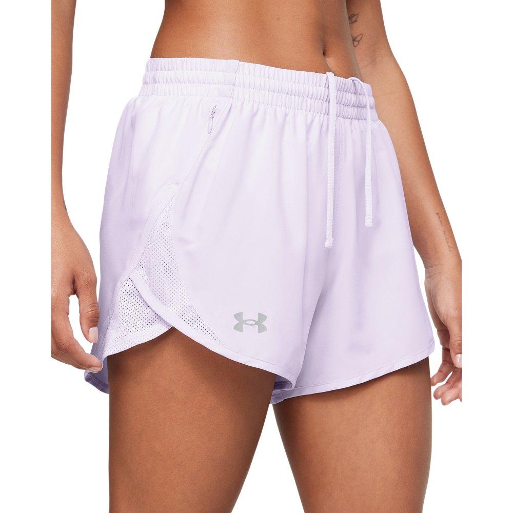 Under Armour Women's Fly-By 3" Shorts - Lt Purple - LT PURPLE Thumbnail View 3