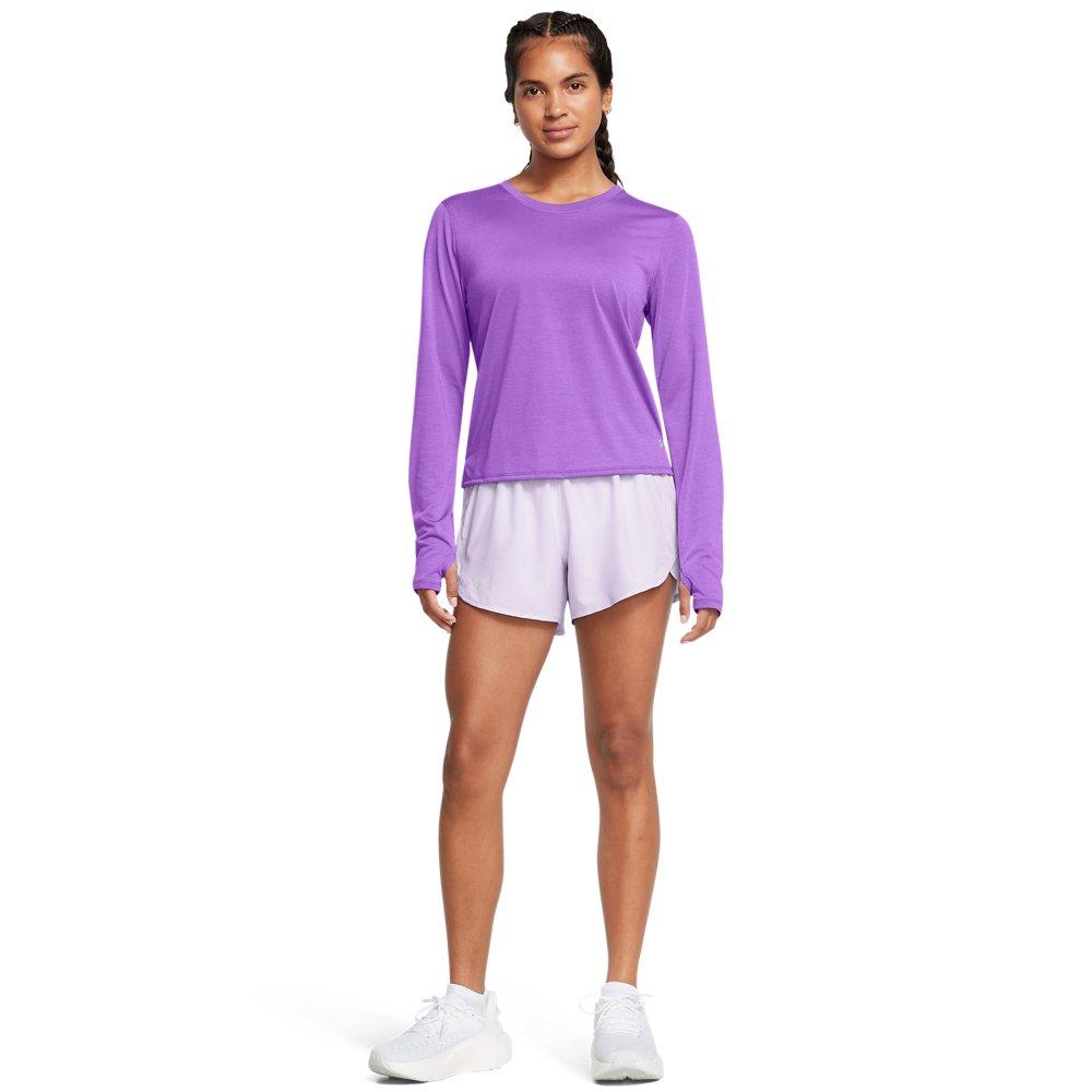 Under Armour Women's Fly-By 3" Shorts -Lt Purple - LT PURPLE Thumbnail View 4