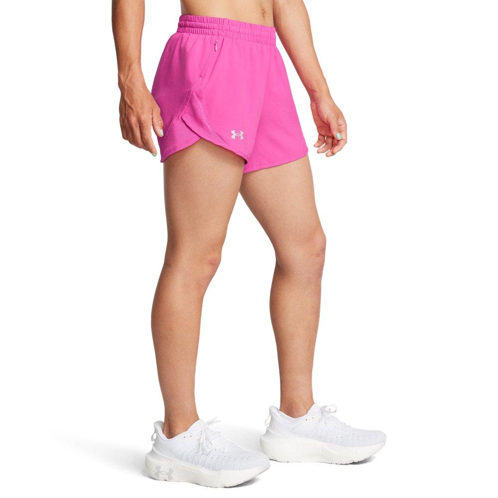 Under Armour Women's Fly-By 3" Shorts -Hot Pink - HOT PINK Thumbnail View 1