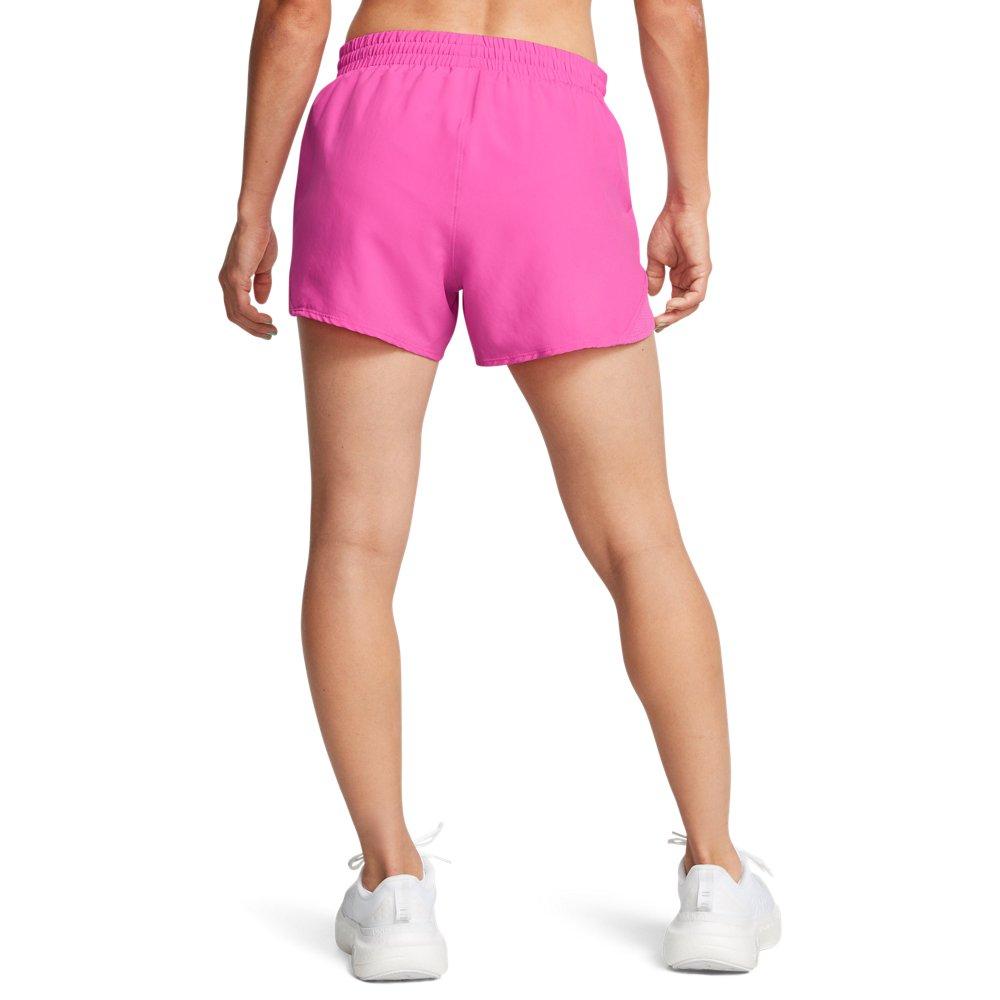 Under Armour Women's Fly-By 3" Shorts -Hot Pink - HOT PINK Thumbnail View 2