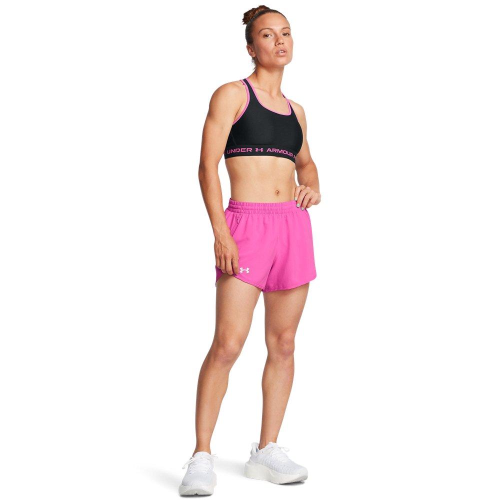 Under Armour Women's Fly-By 3" Shorts -Hot Pink - HOT PINK Thumbnail View 4
