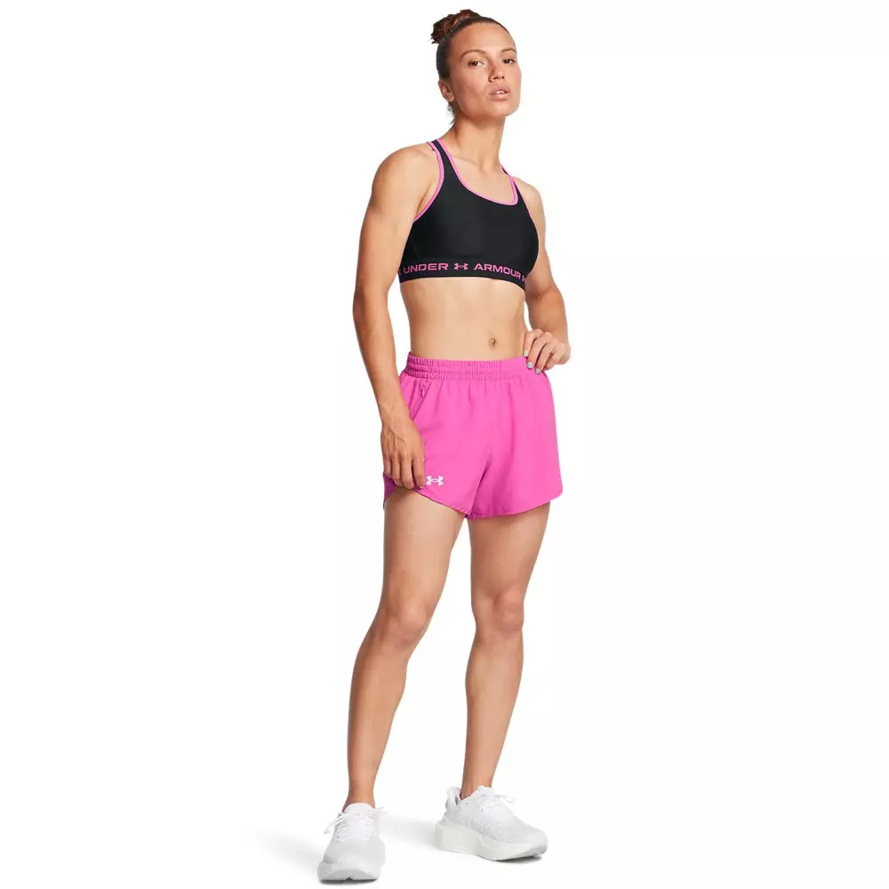 Under Armour Women's Fly-By 3" Shorts -Hot Pink - HOT PINK