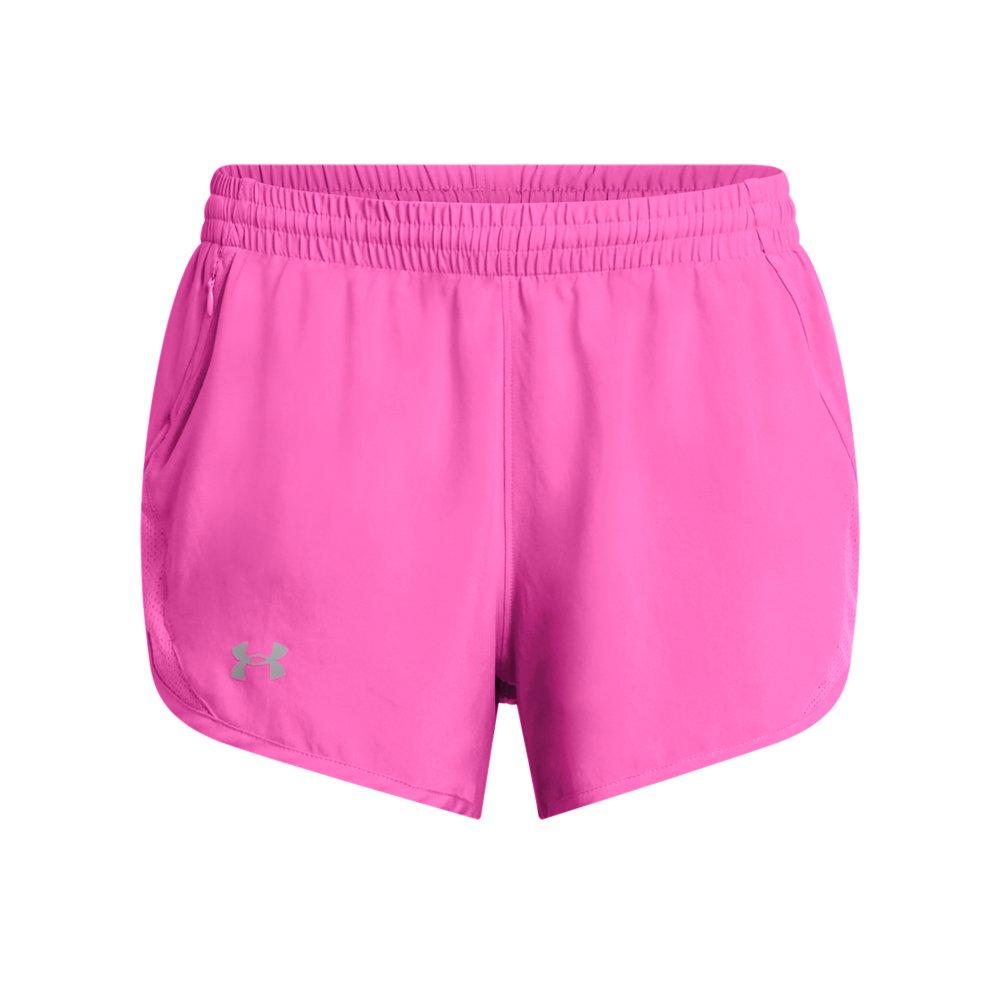 Under Armour Women's Fly-By 3" Shorts -Hot Pink - HOT PINK Thumbnail View 5