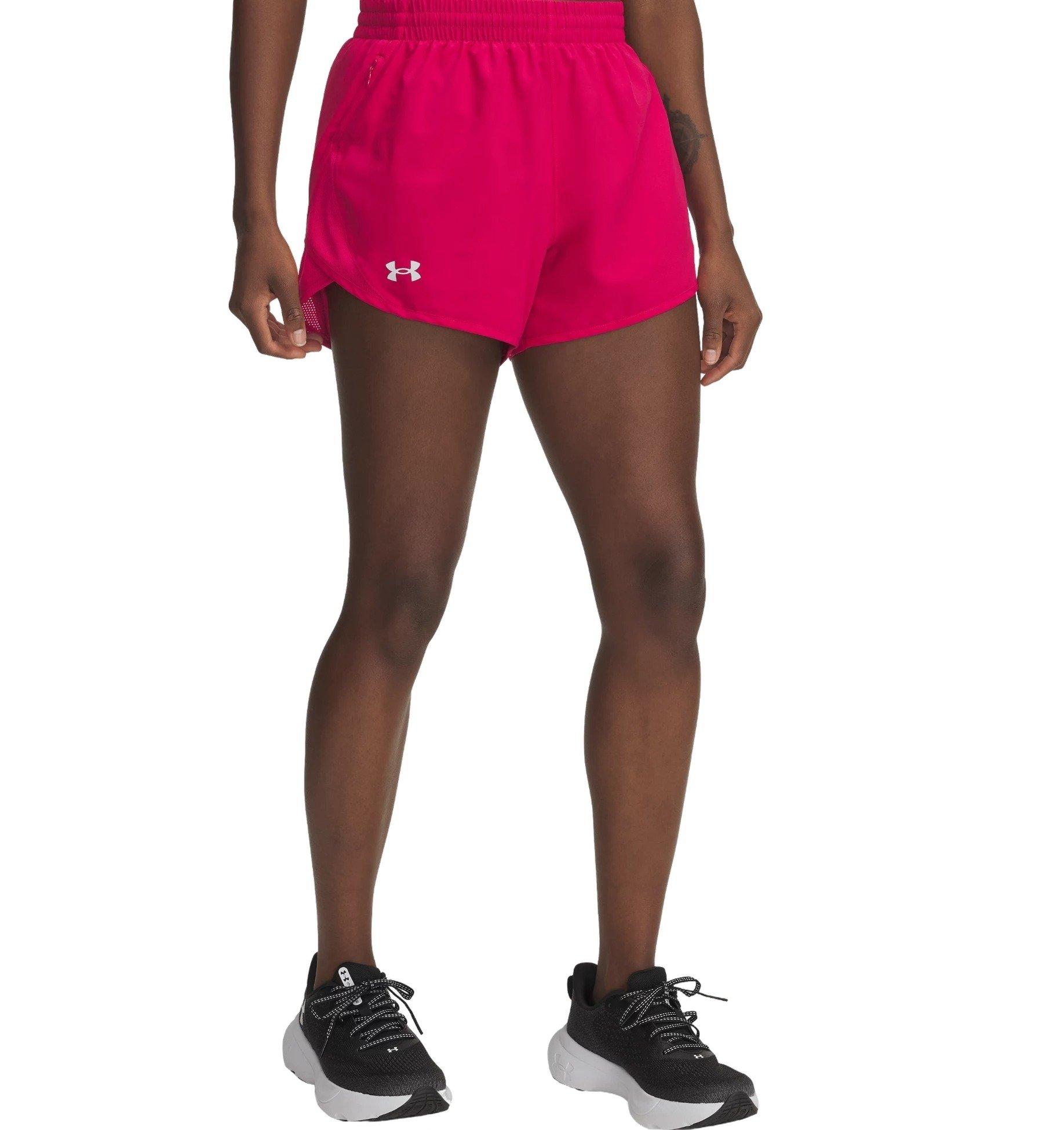 Under Armour Women's Fly-By 3" Shorts - Fuchsia - FUCHSIA Thumbnail View 1