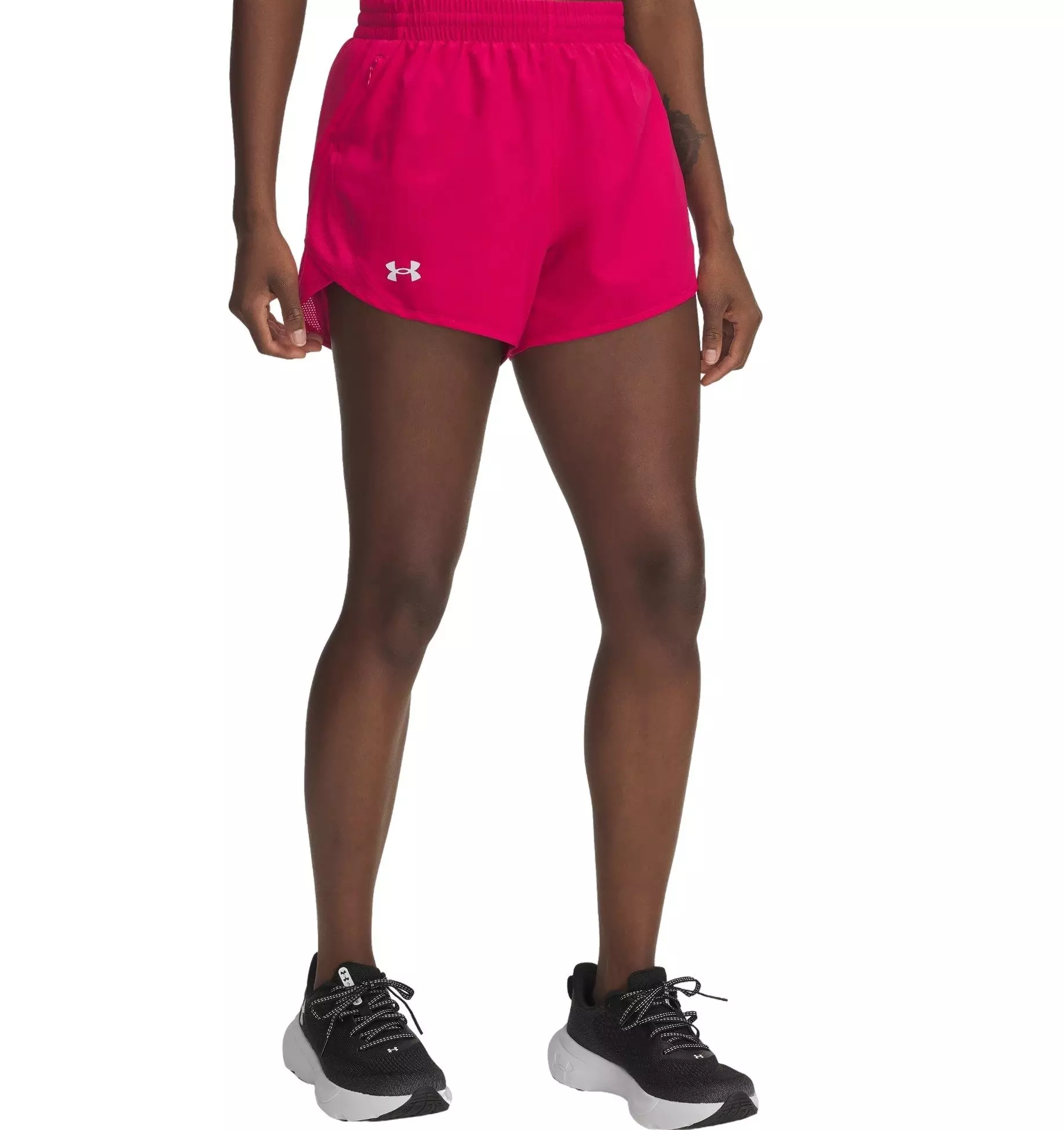 Under Armour Women's Fly-By 3" Shorts - Fuchsia - FUCHSIA