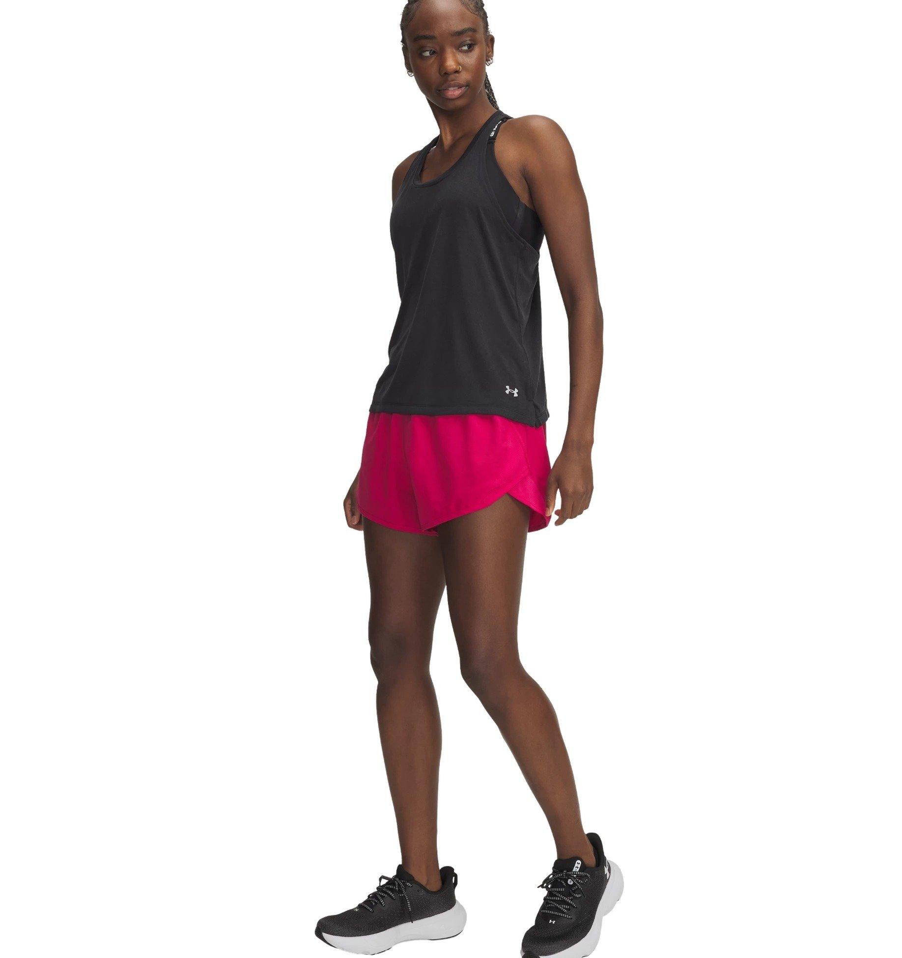 Under Armour Women's Fly-By 3" Shorts -Fuchsia - FUCHSIA Thumbnail View 3