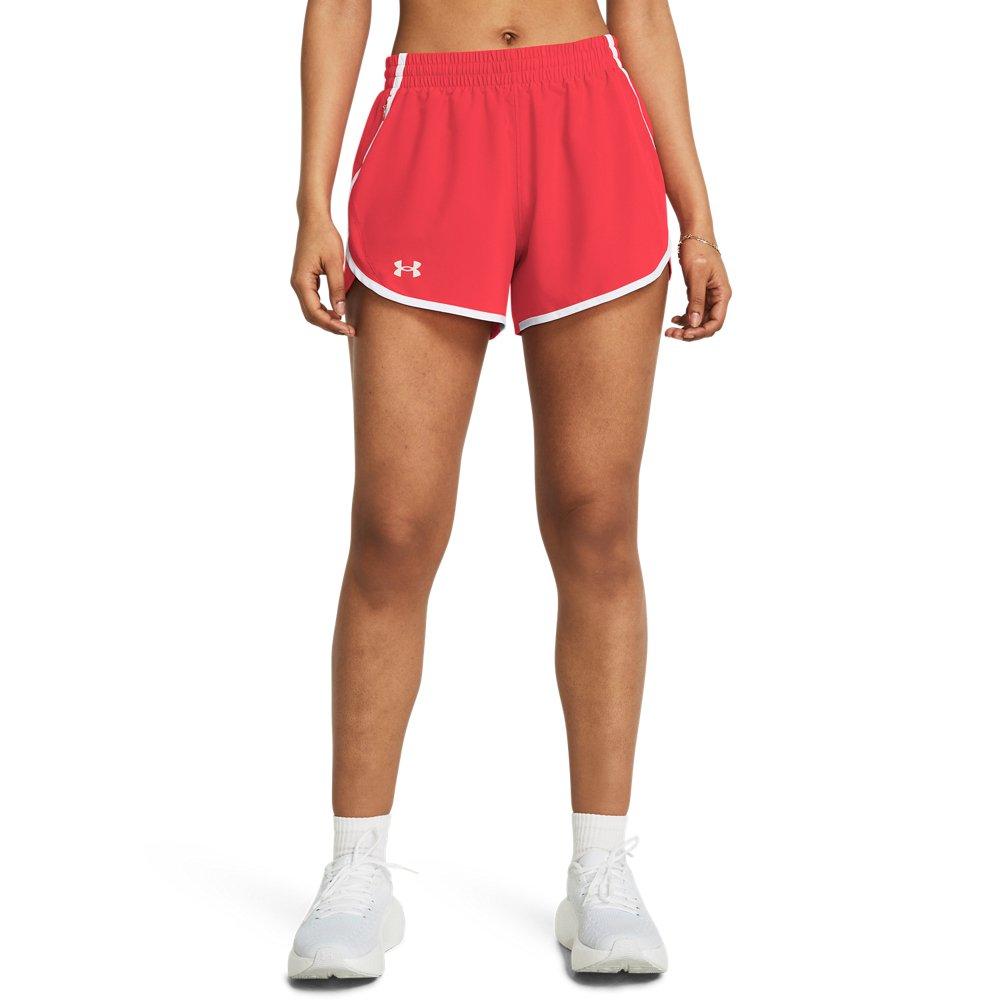 Under Armour Women's Fly-By 3" Shorts -Red/White - RED/WHITE Thumbnail View 1