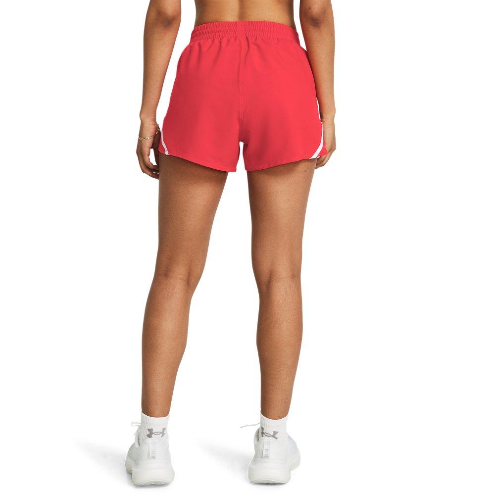 Under Armour Women's Fly-By 3" Shorts -Red/White - RED/WHITE Thumbnail View 2