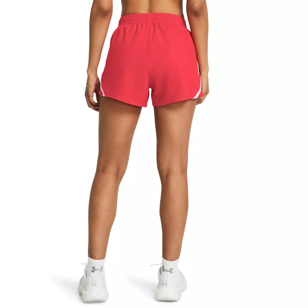 Under Armour Women's Fly-By 3" Shorts -Red/White - RED/WHITE