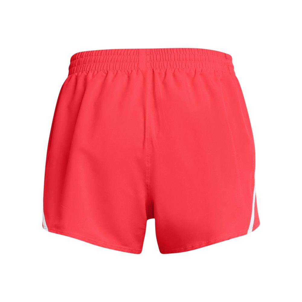 Under Armour Women's Fly-By 3" Shorts -Red/White - RED/WHITE Thumbnail View 6