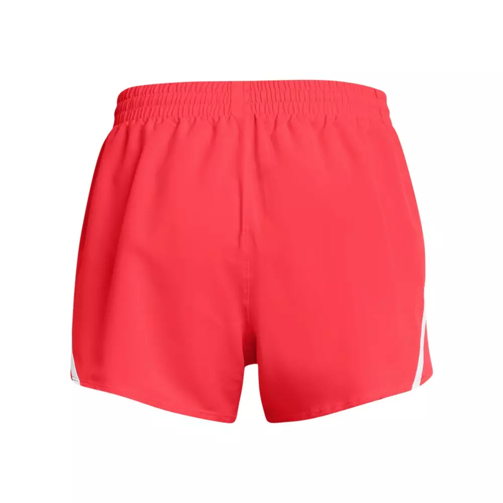 Under Armour Women's Fly-By 3" Shorts -Red/White - RED/WHITE