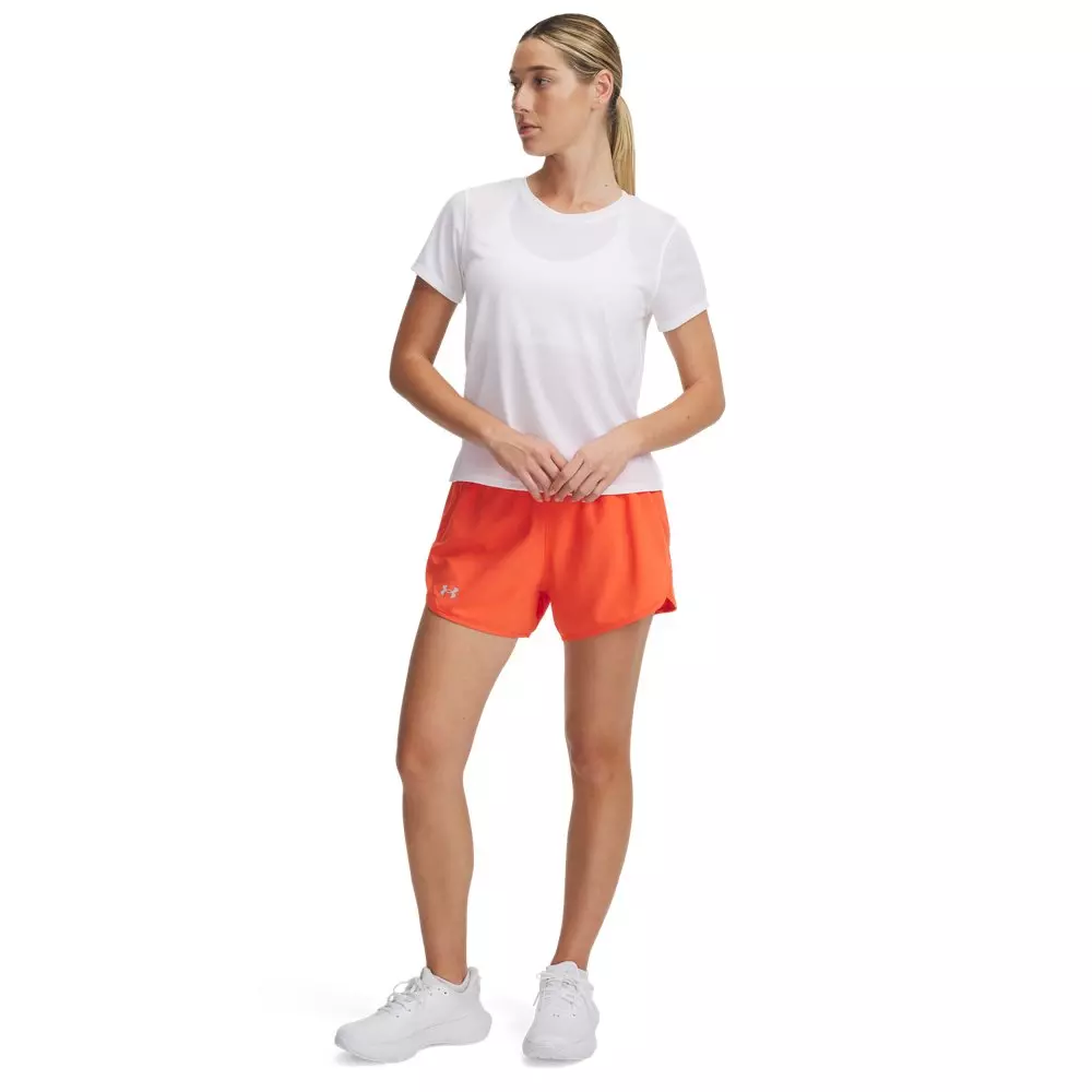 Under Armour Women's Fly-By 3" Shorts -Fire Red - FIRE RED