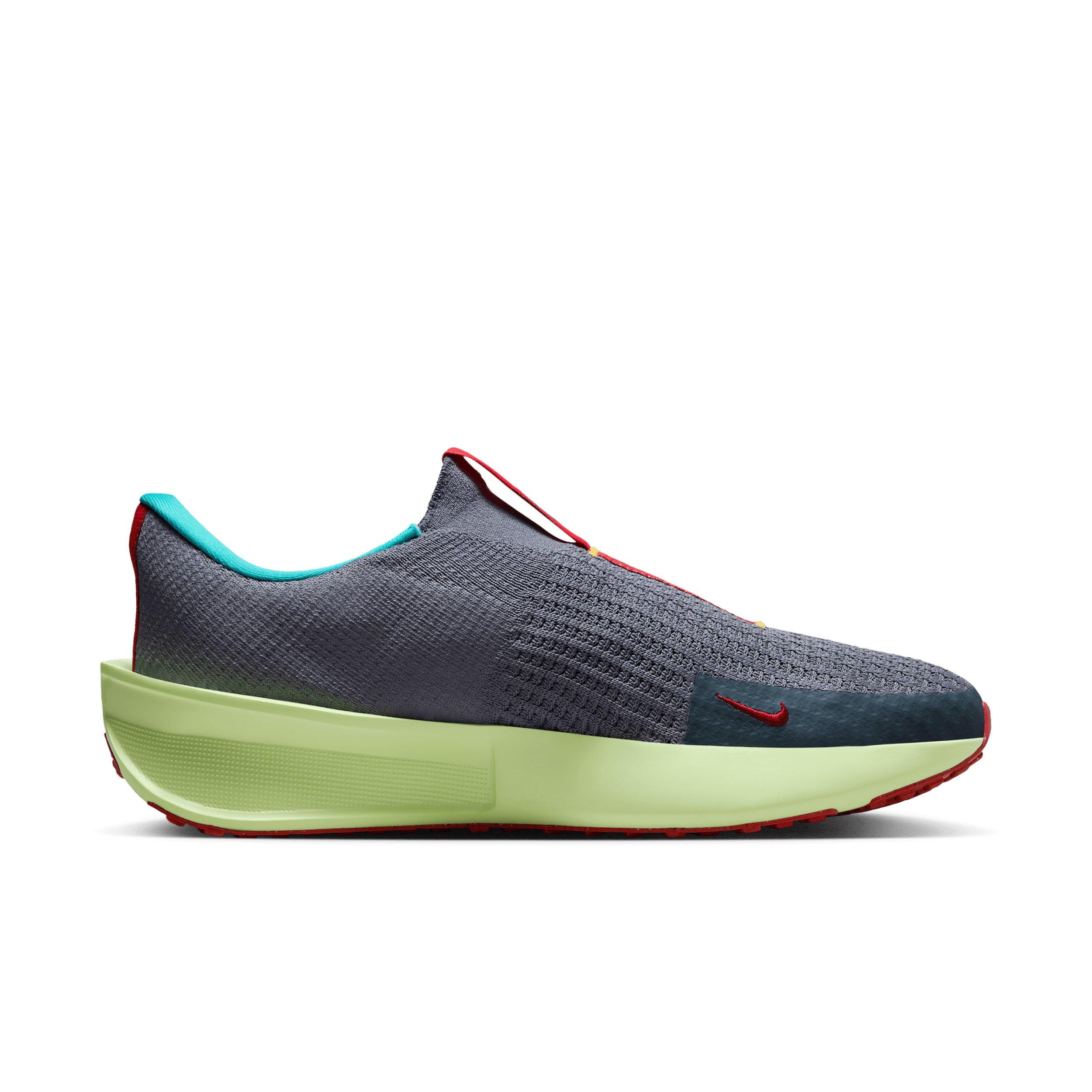 Nike Interact Run EasyOn "Light Carbon/Barely Volt/Laser Orange/Light Crimson" Men's Running Shoe - LT CARBON/VOLT/ORANGE/LT CRIMSON Thumbnail View 1