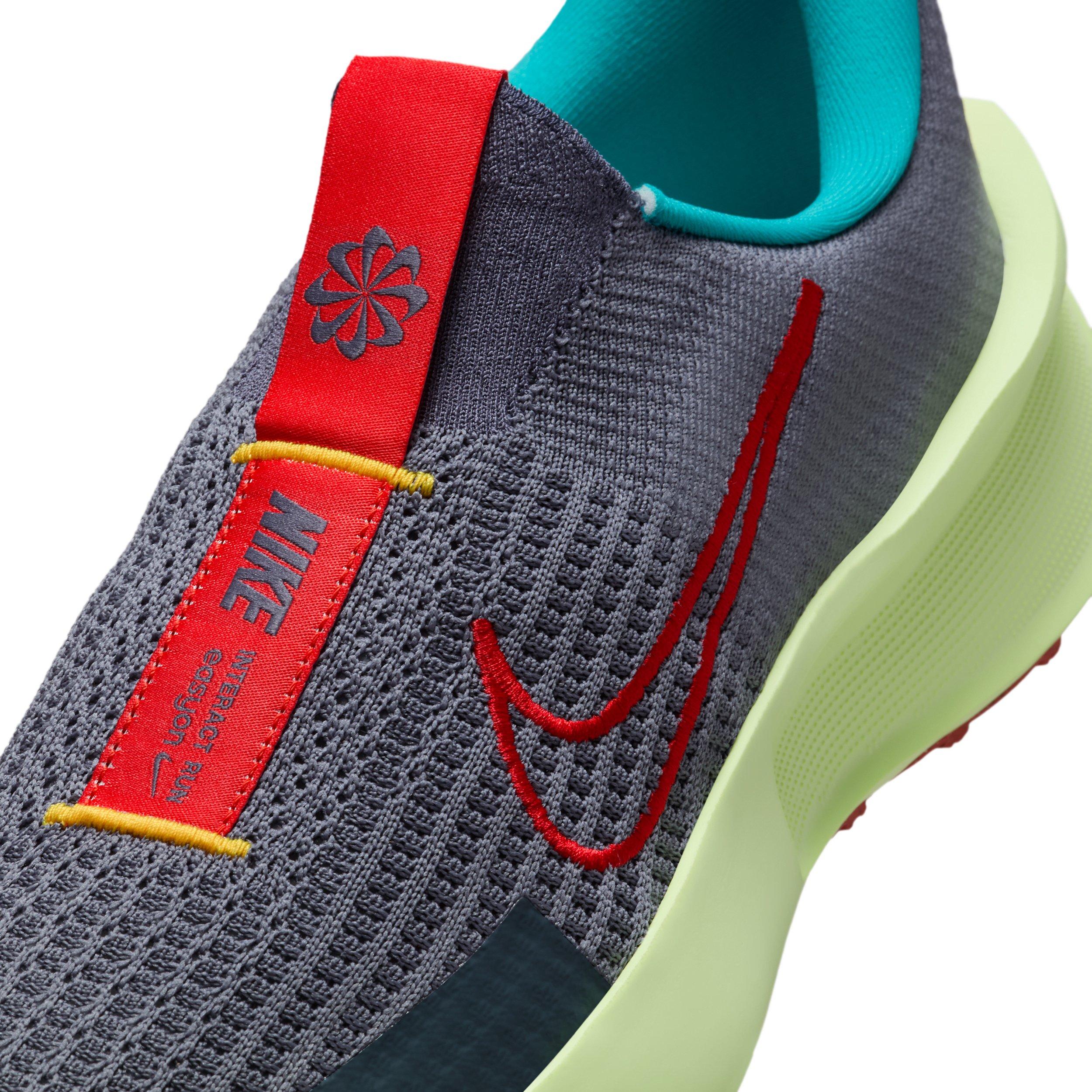 Nike Interact Run EasyOn "Light Carbon/Barely Volt/Laser Orange/Light Crimson" Men's Running Shoe - LT CARBON/VOLT/ORANGE/LT CRIMSON Thumbnail View 7