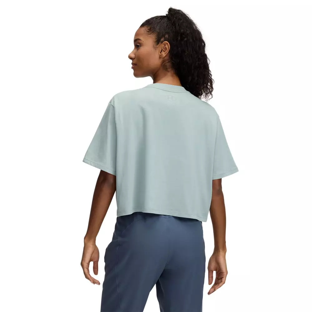 Under Armour Women's Rival Short Sleeve Top -Green/Black - GREEN/BLACK