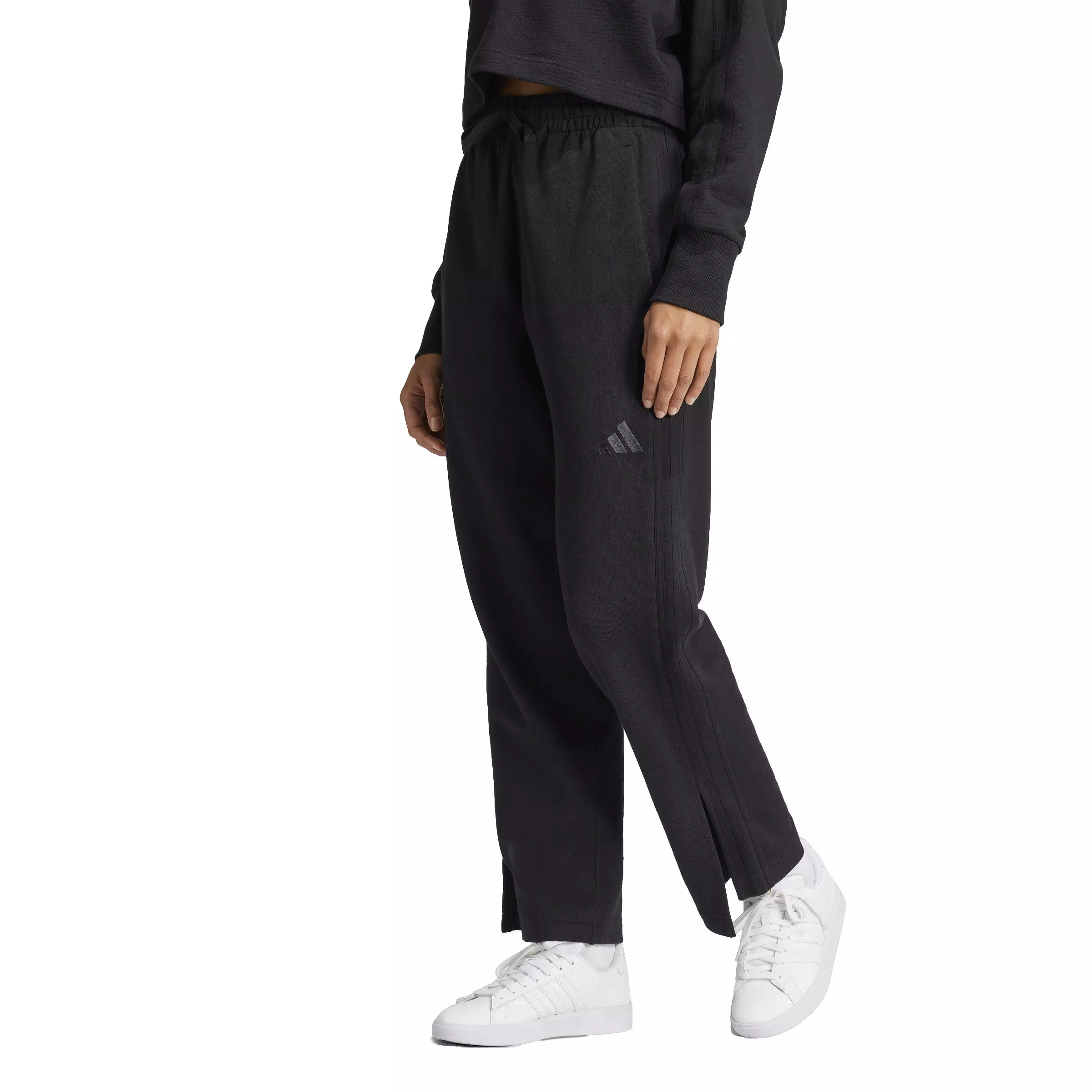 adidas Women's ALL SZN French Terry 3-Stripes Straight Leg Joggers - Black - BLACK
