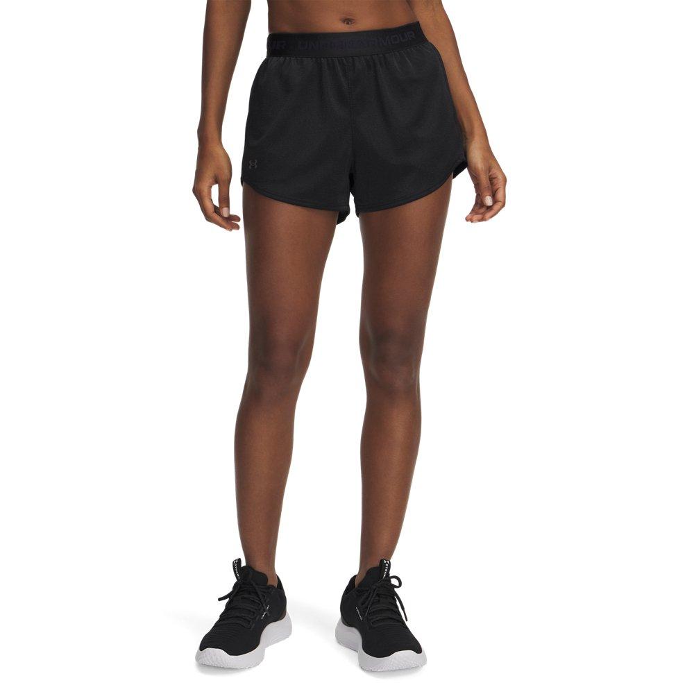 Under Armour Women's Tech Play Up Shine Shorts - Black/Grey - BLACK/GREY Thumbnail View 1