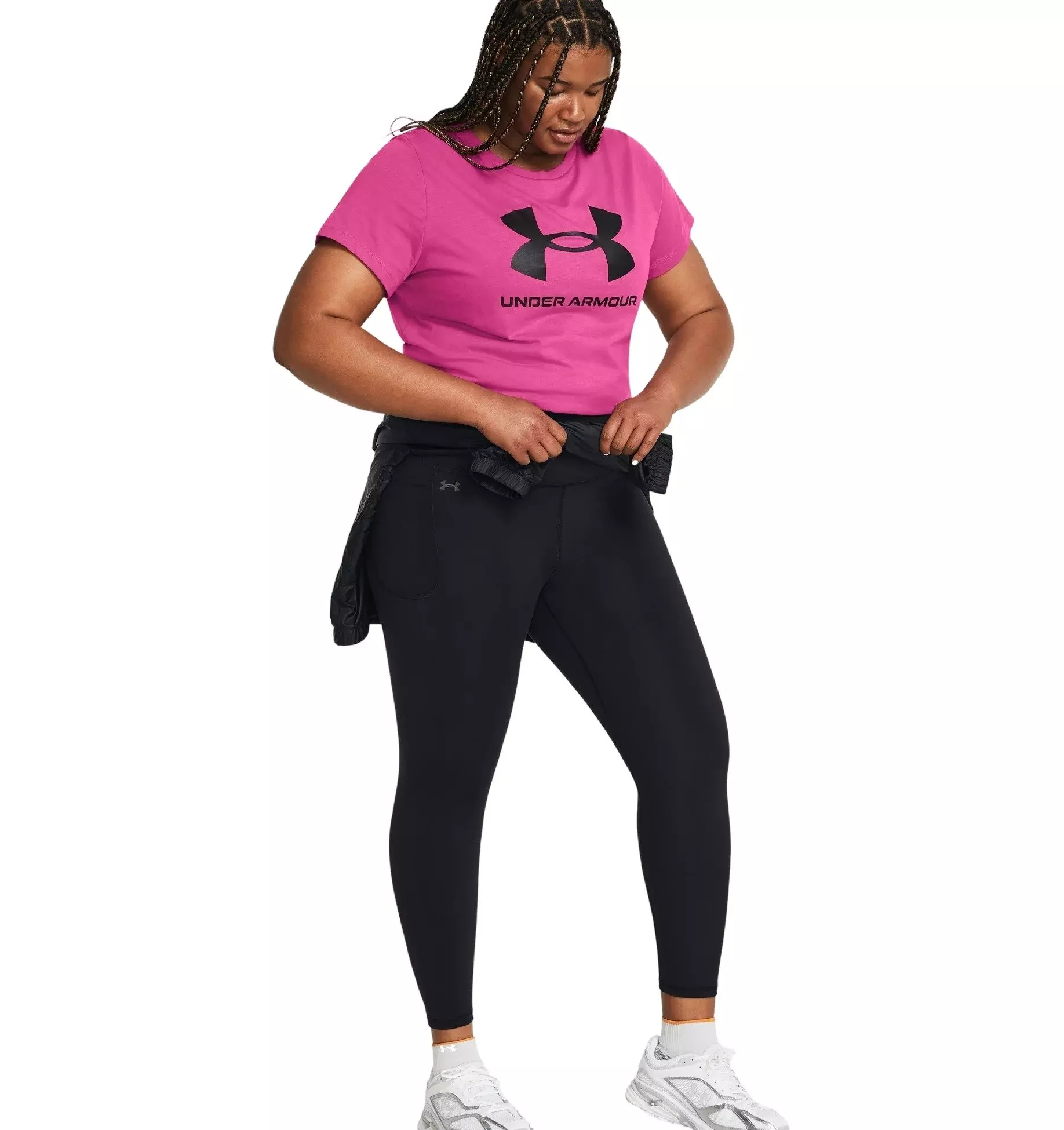 Under Armour Women's Ankle Leggings - Black/Grey - BLACK/GREY