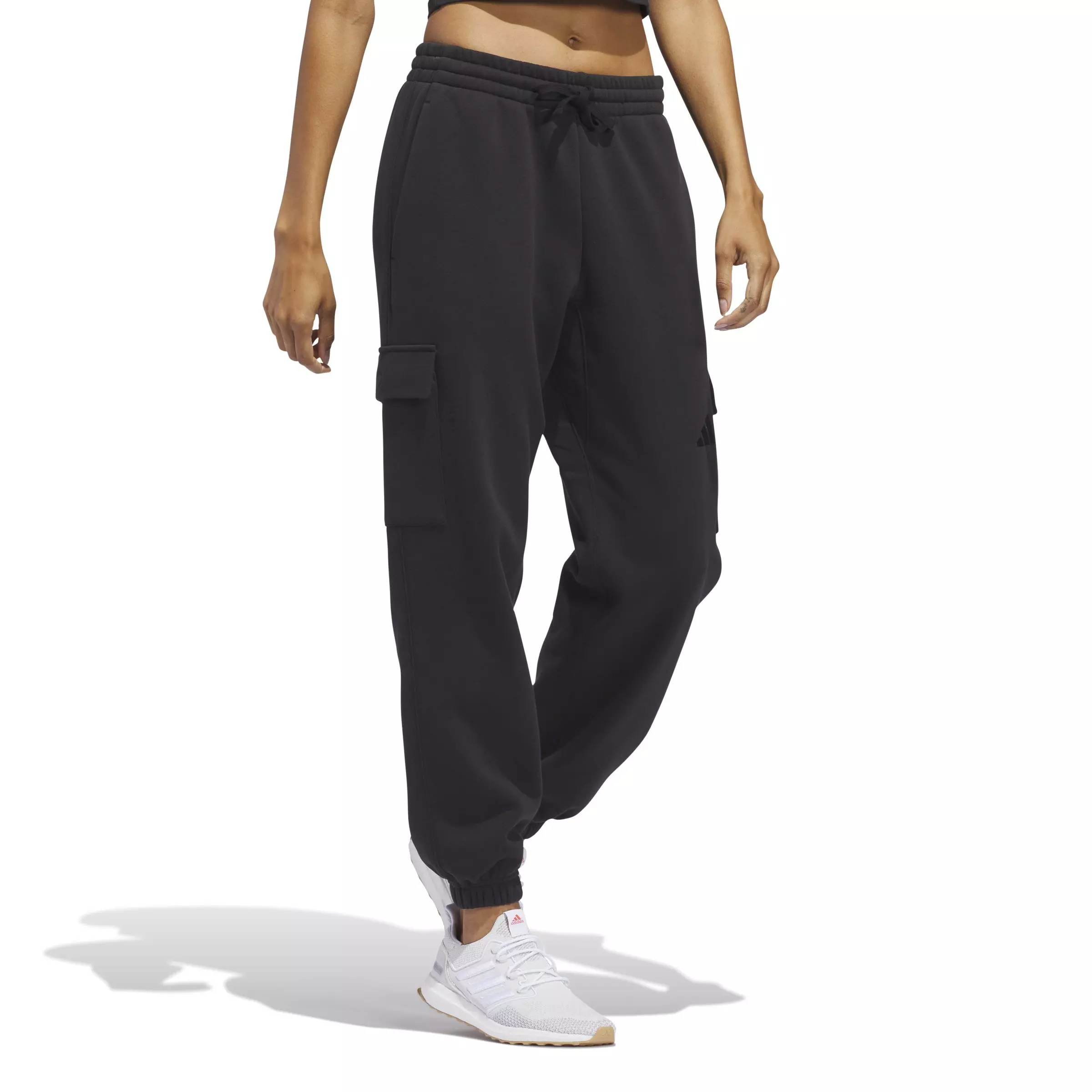 adidas Women's ALL SZN Fleece Cargo Joggers - Black - BLACK
