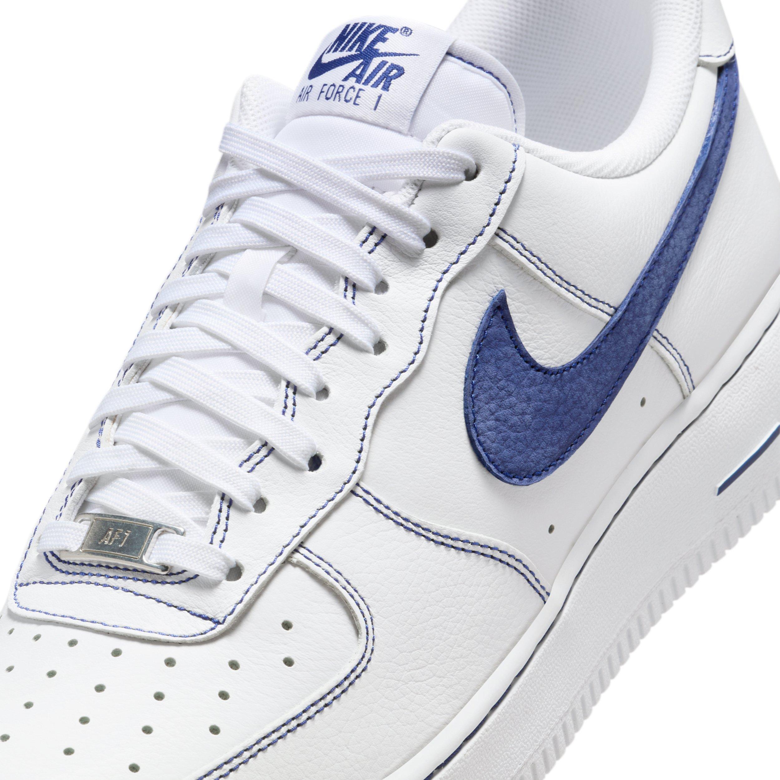 Nike Air Force 1 '07 LV8 "White/Deep Royal Blue" Men's Shoe - WHITE/ROYAL Thumbnail View 7