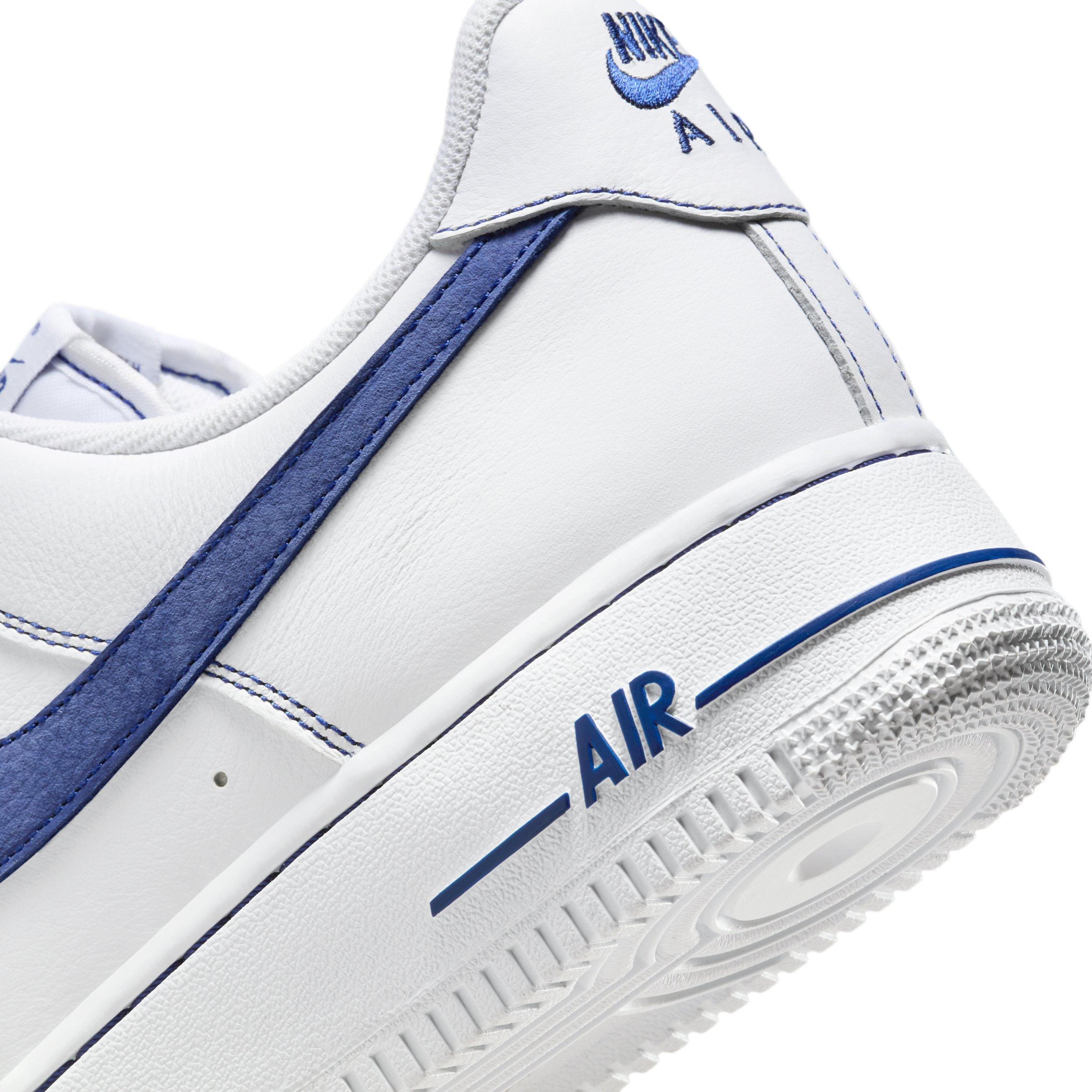 Nike Air Force 1 '07 LV8 "White/Deep Royal Blue" Men's Shoe - WHITE/ROYAL Thumbnail View 8