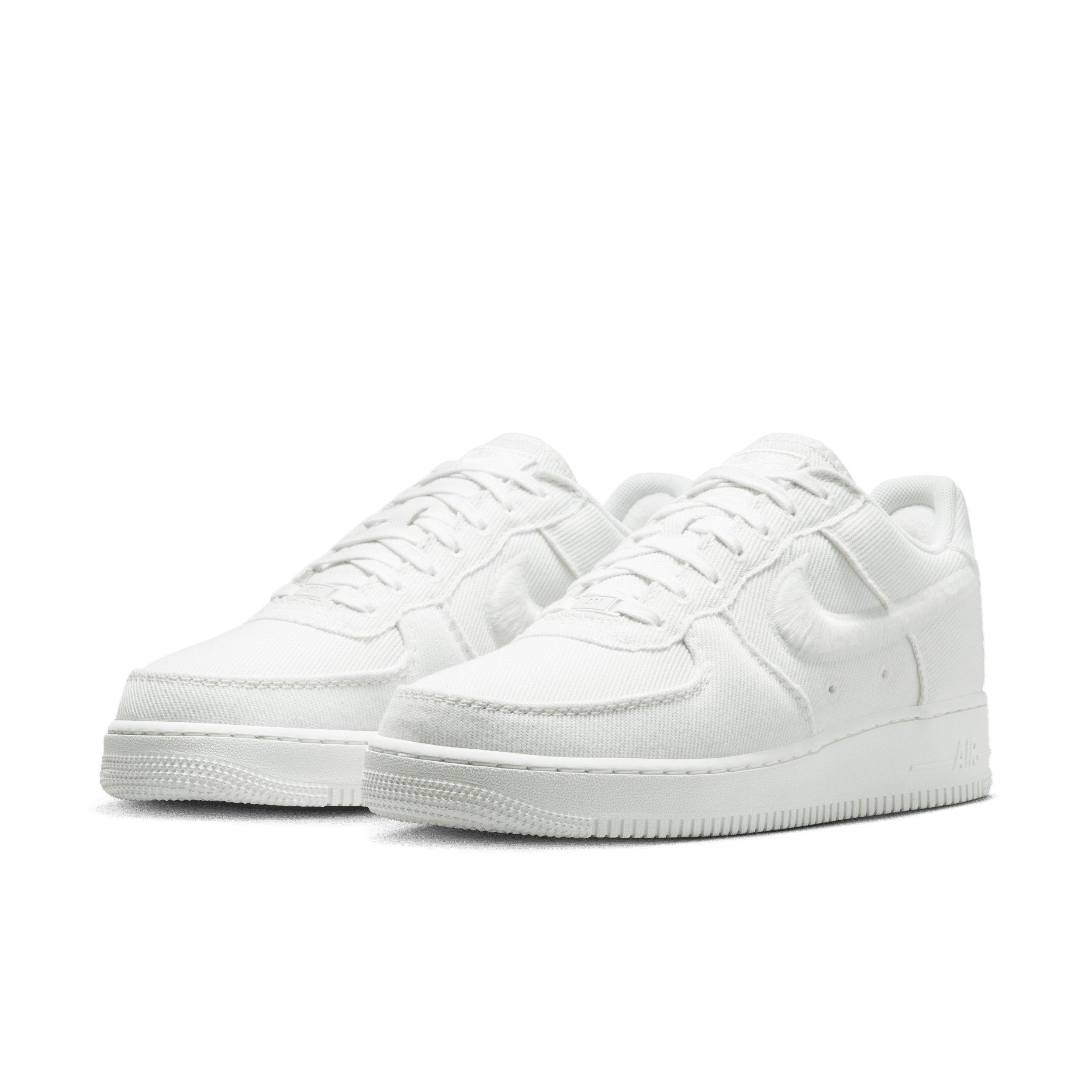 Nike Air Force 1 Low Canvas "Summit White/Light Orewood Brown/Summit White" Men's Shoe - WHITE/LT BROWN/WHITE Thumbnail View 3