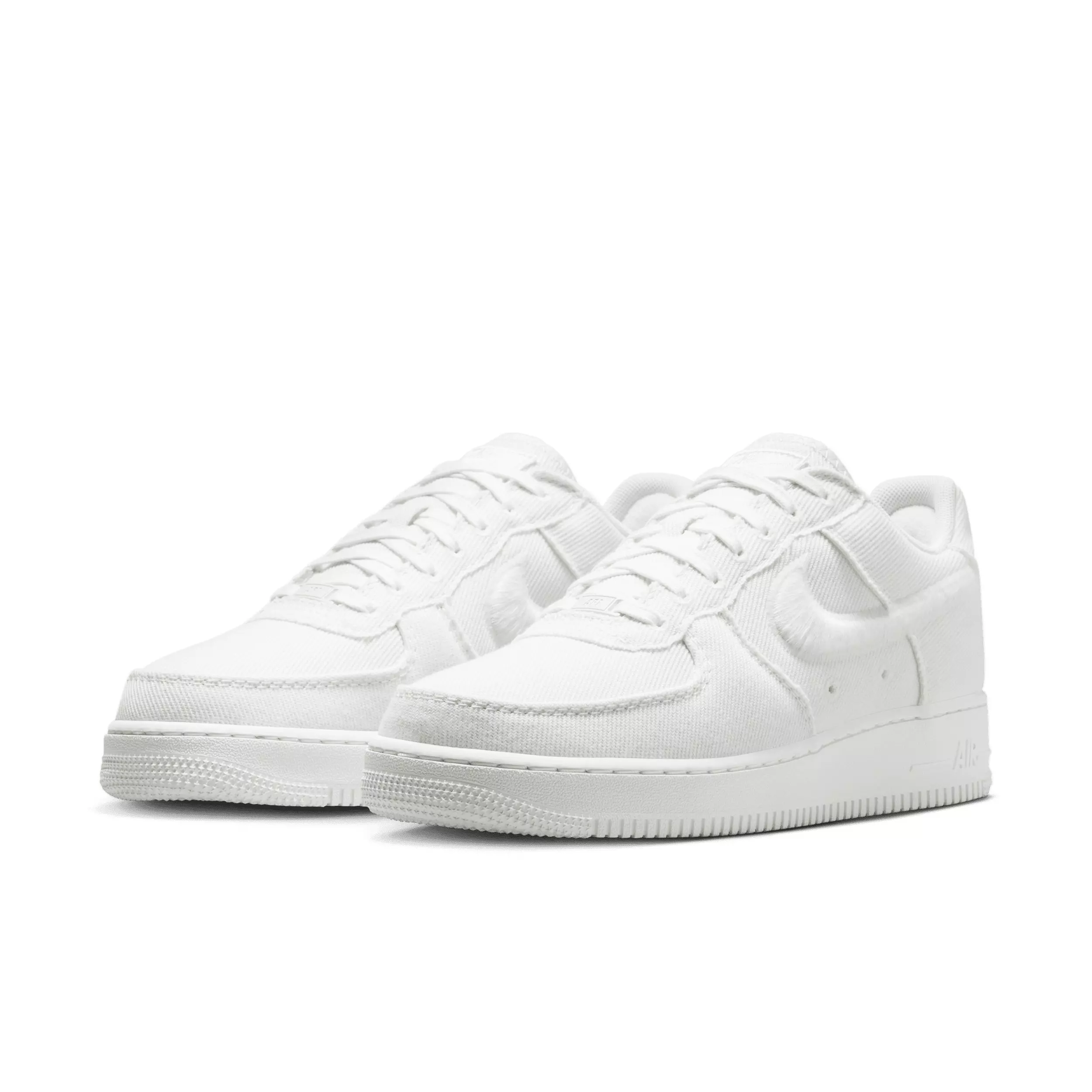Nike Air Force 1 Low Canvas "Summit White/Light Orewood Brown/Summit White" Men's Shoe - WHITE/LT BROWN/WHITE