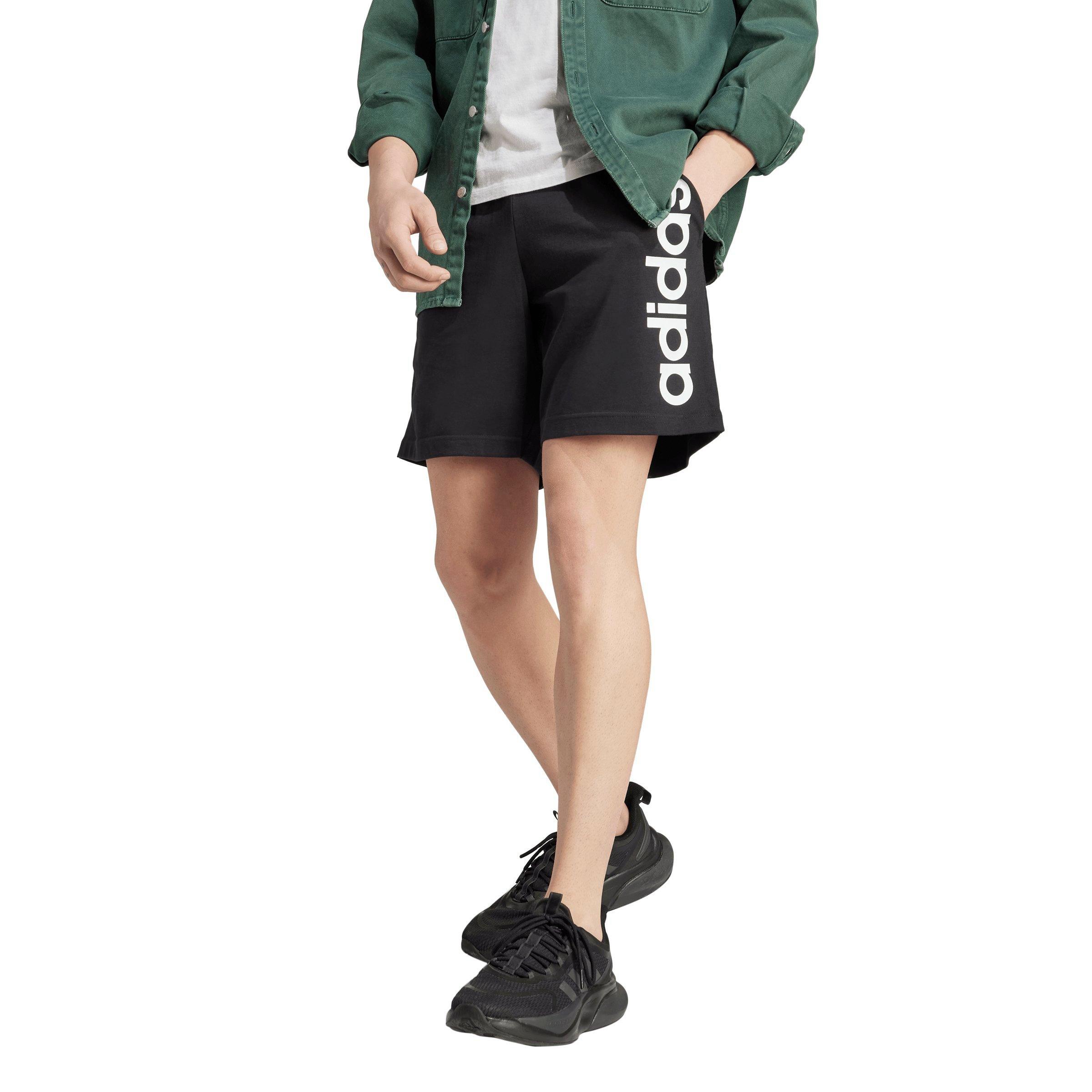 Essentials - Men\'s City adidas Hibbett Shorts-Black Linear Gear Single | Logo Jersey AEROREADY