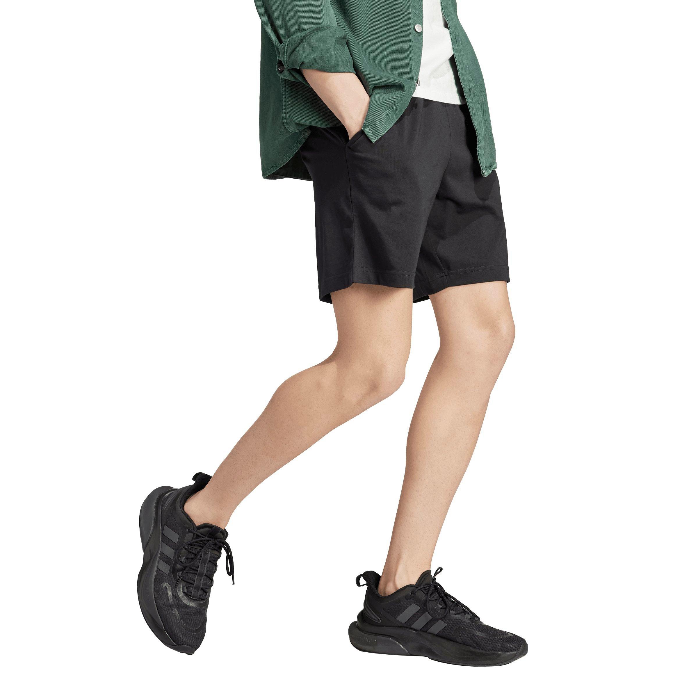City adidas AEROREADY Gear Single Essentials Linear Hibbett - Shorts-Black Logo Jersey | Men\'s