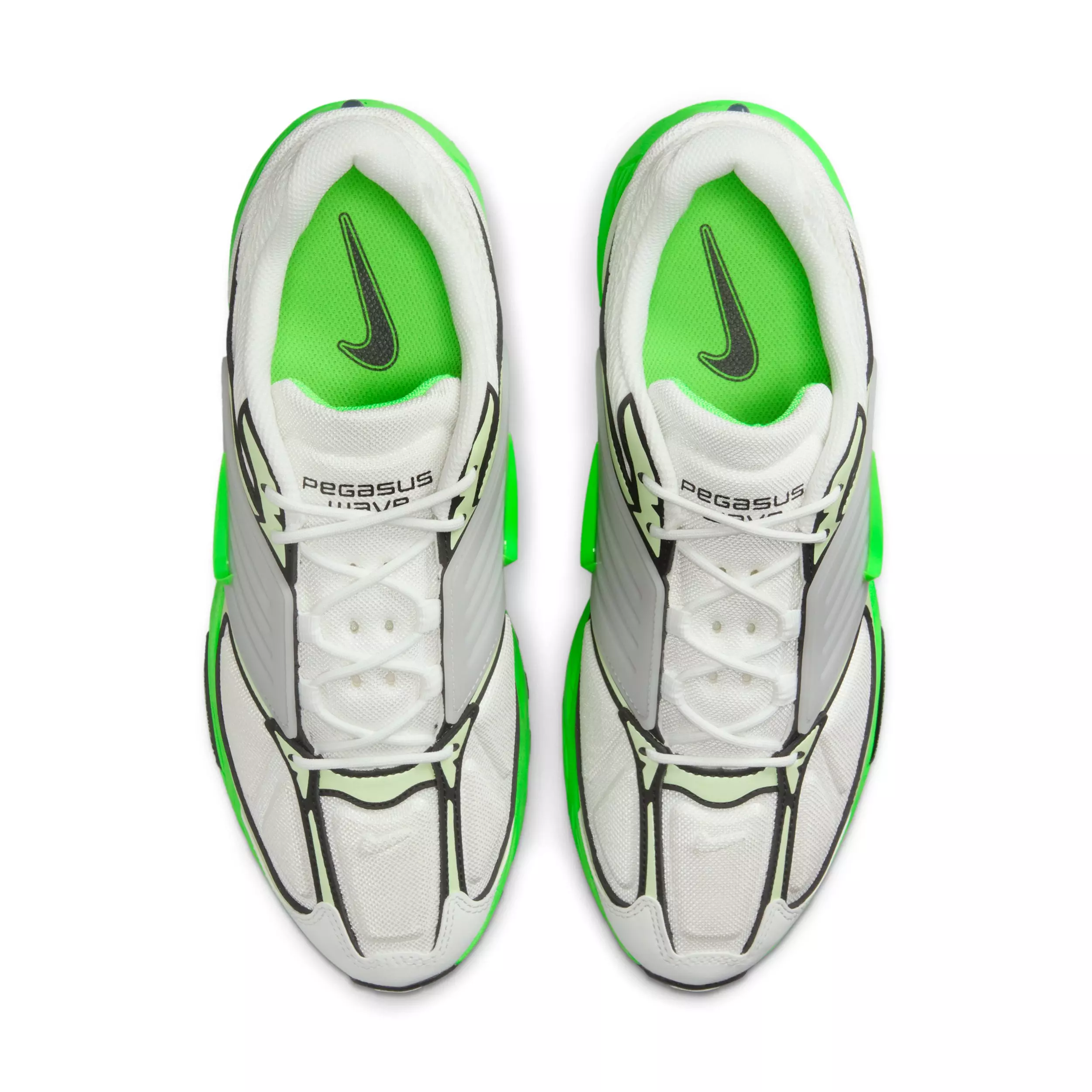 Nike Air Pegasus Wave "Summit White/Barely Volt/Black/Green Strike" Men's Shoe - WHITE/VOLT/BLACK/GREEN